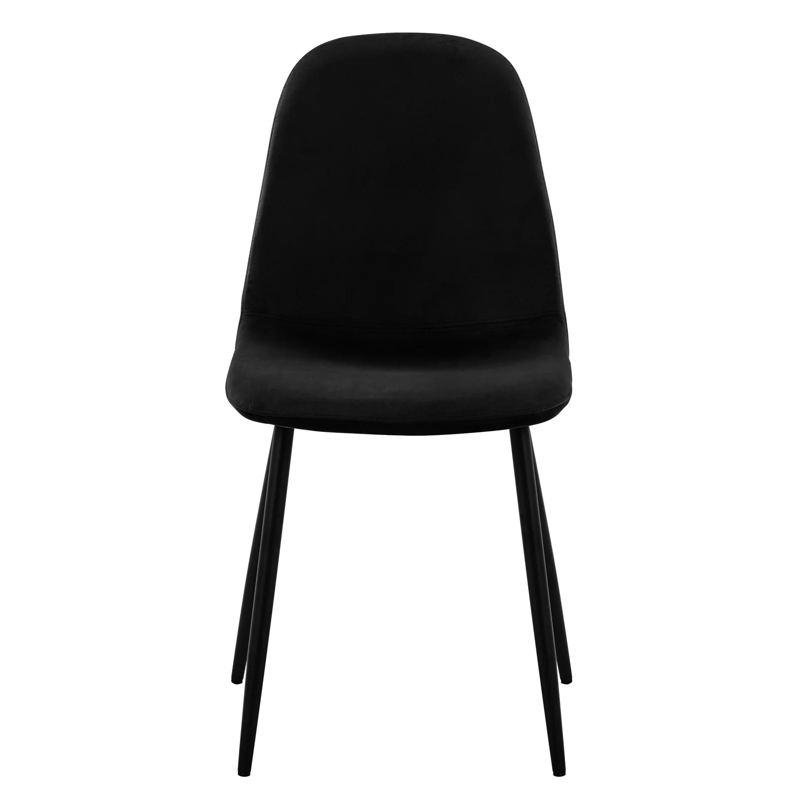 Halsa Classic Velvet Dining Chairs Set of 4 in Black - Image 4