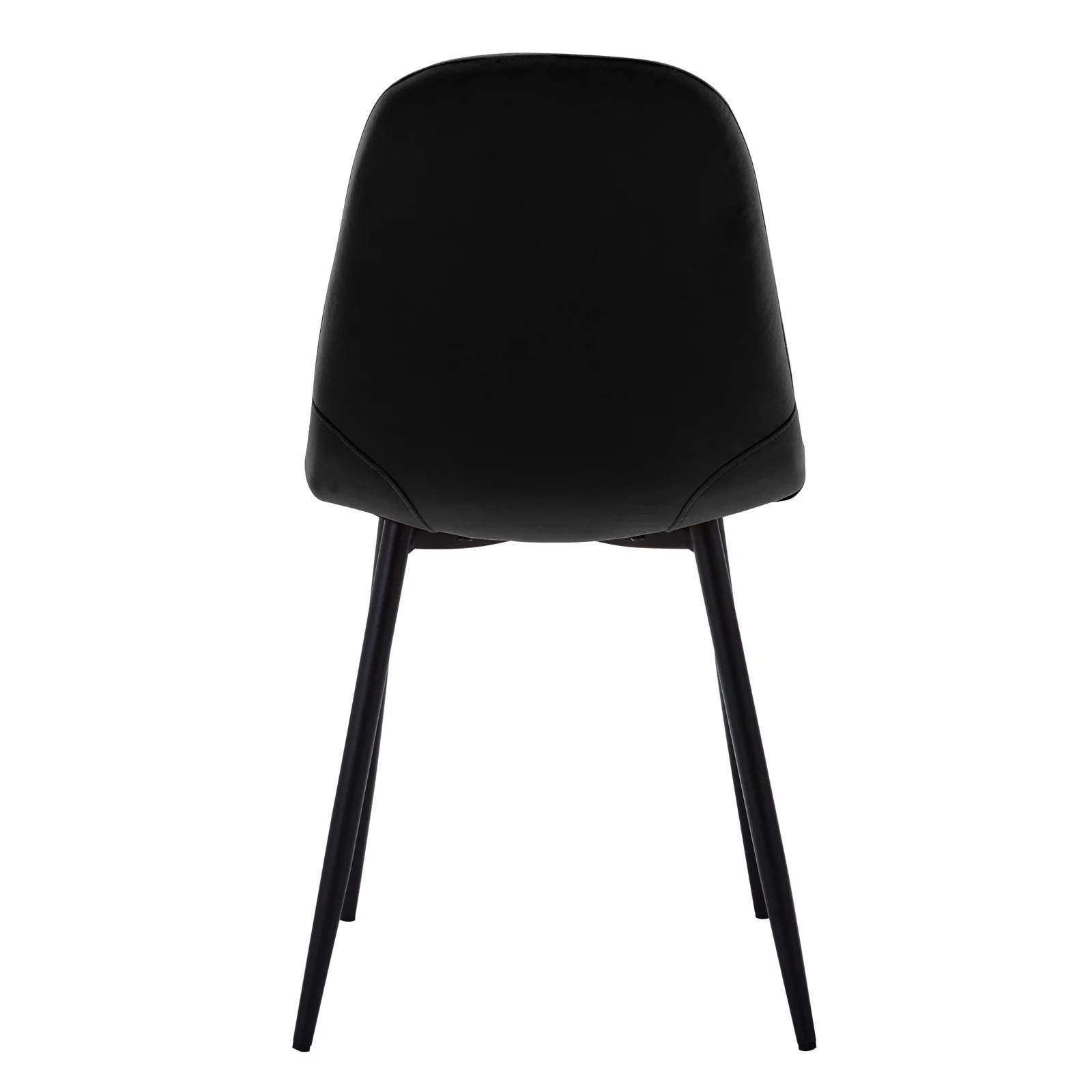 Halsa Classic Velvet Dining Chairs Set of 4 in Black - Image 7
