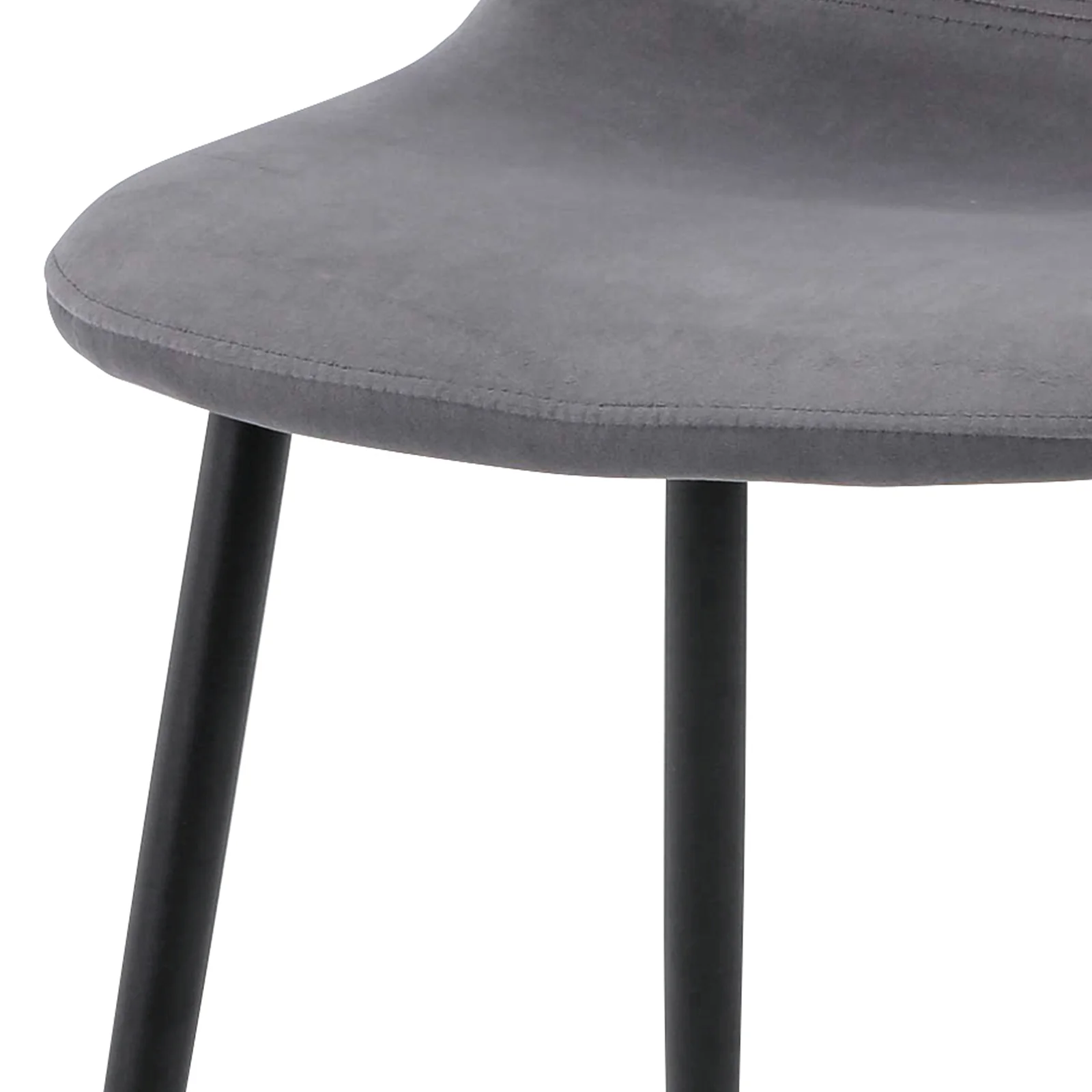 Halsa Classic Velvet Dining Chairs Set of 4 in Marble Grey - Image 10