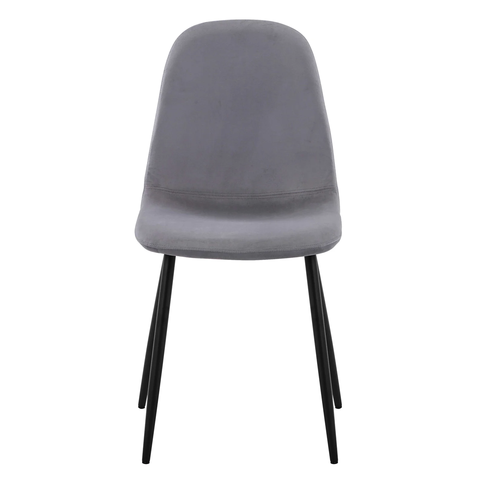 Halsa Classic Velvet Dining Chairs Set of 4 in Marble Grey - Image 4