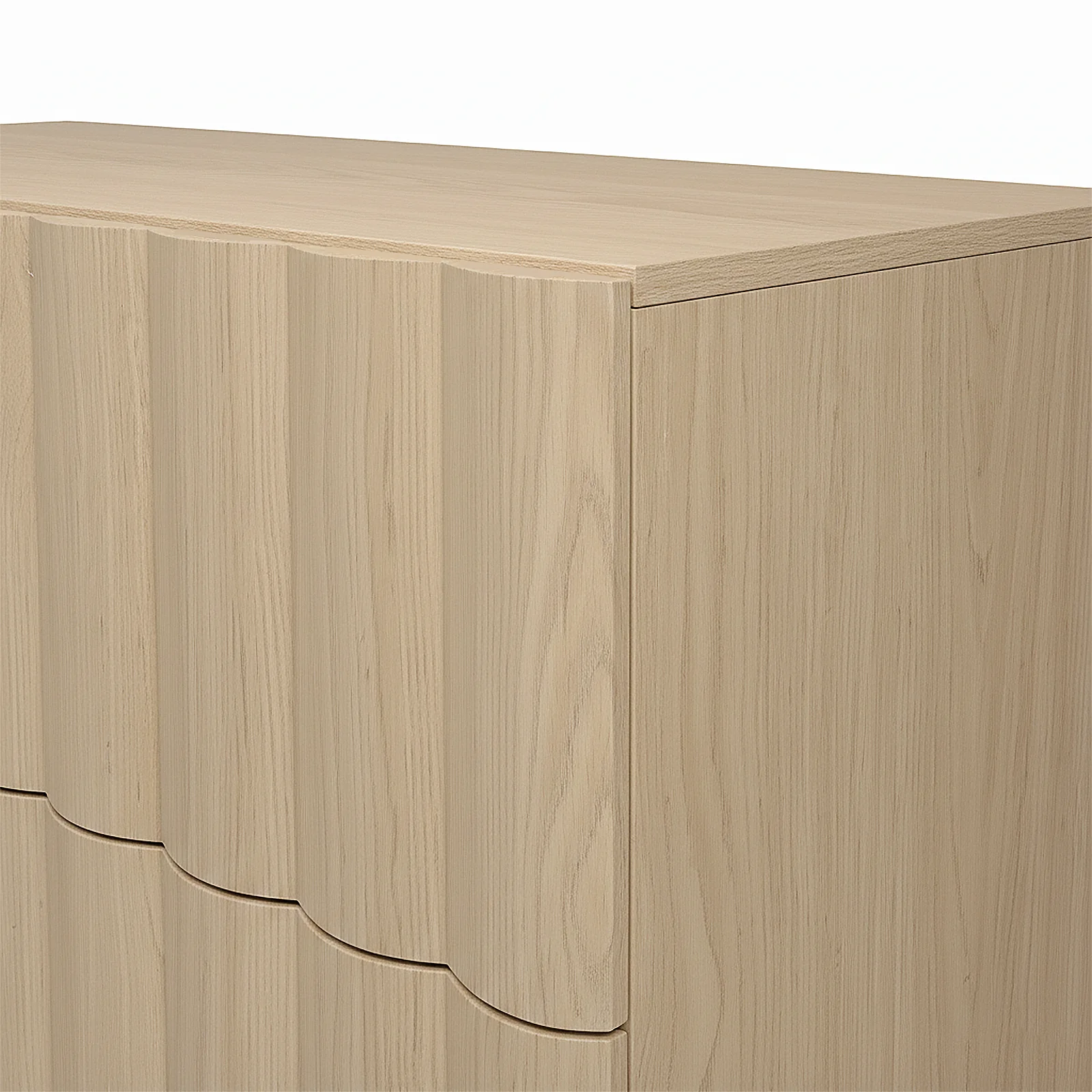 Hamish 120cm Fluted Lowboy Dresser in Oak - Image 9