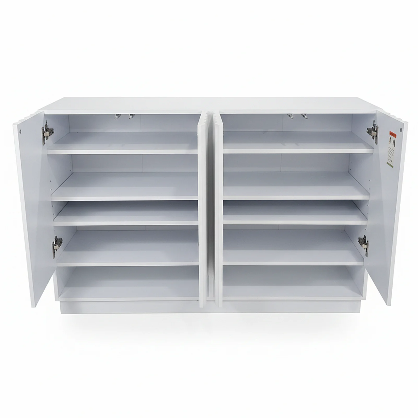Hamish 120cm Fluted Shoe Cabinet in White - Image 11