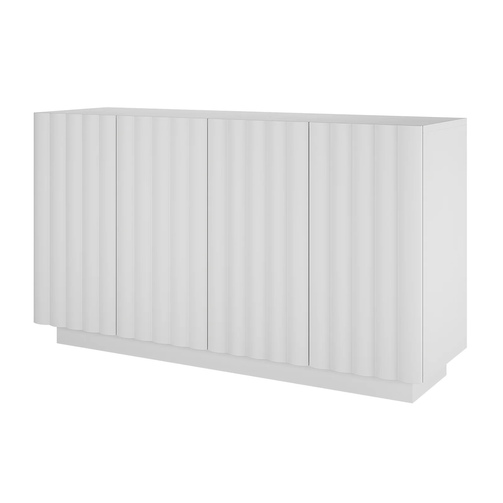 Hamish 140cm 4 Door Fluted Storage Buffet in White - Image 5