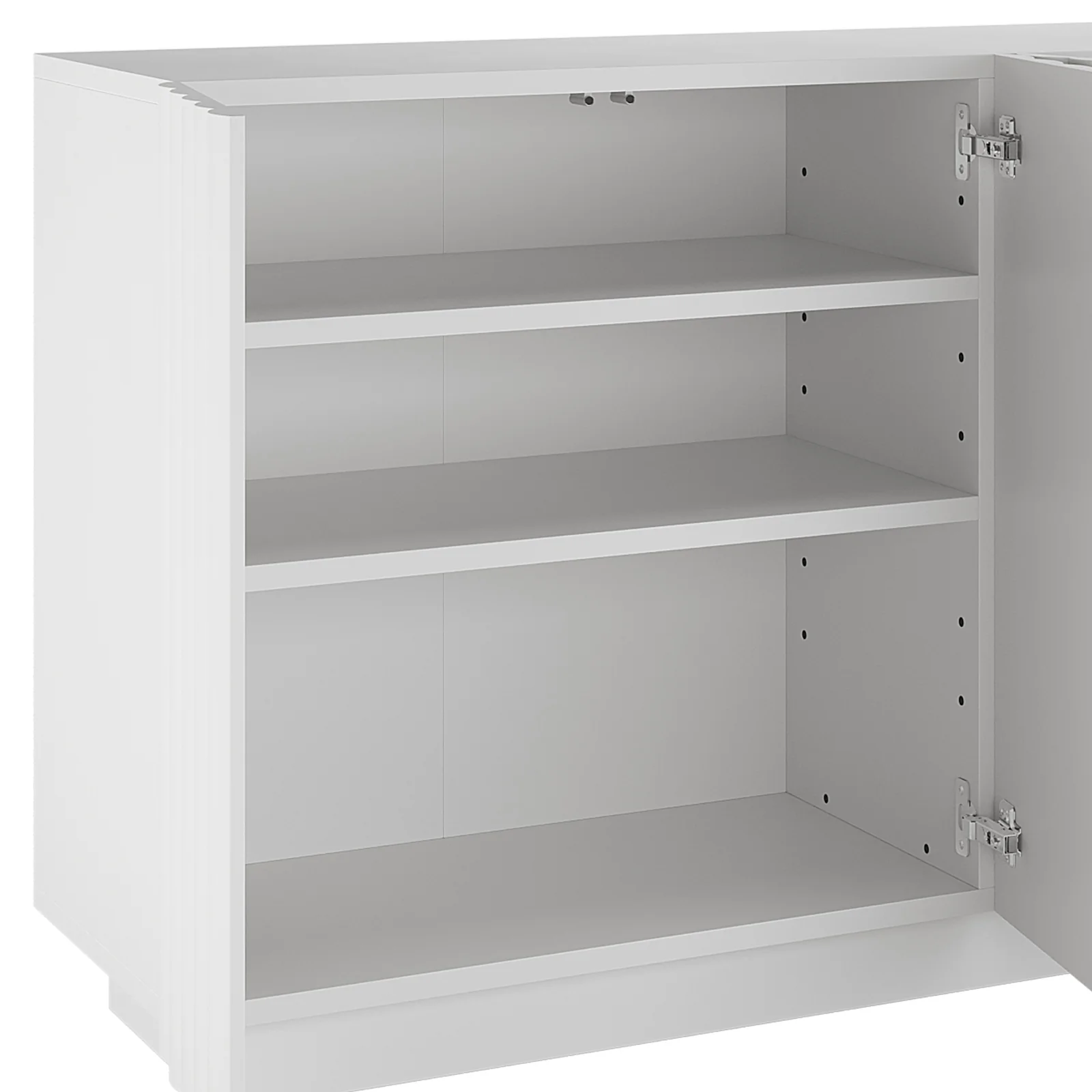Hamish 140cm 4 Door Fluted Storage Buffet in White - Image 9