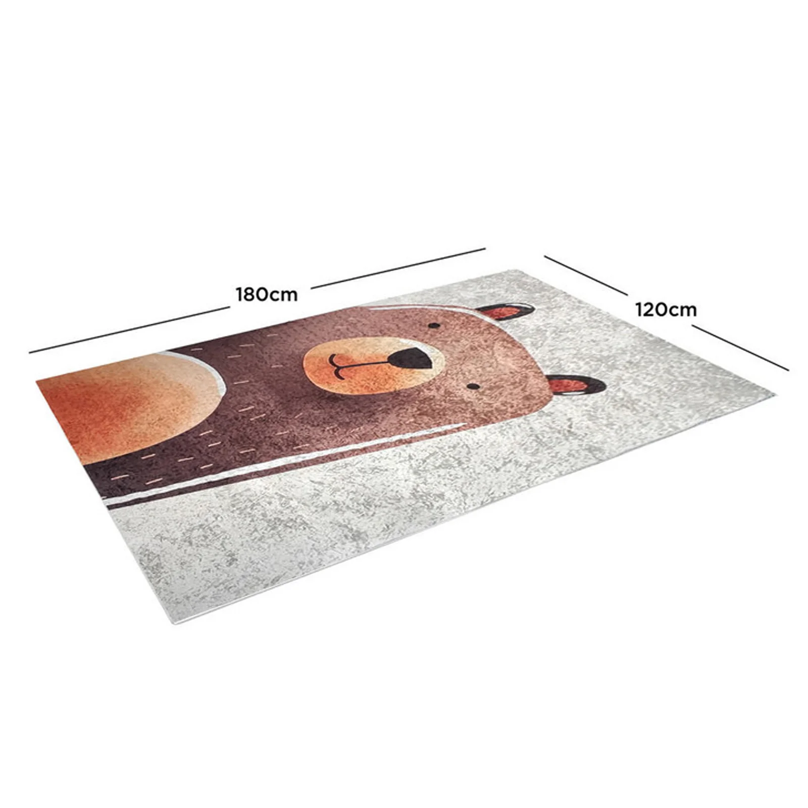Happy Bear 120x180cm Kids Printed Indoor Floor Rug - Image 3