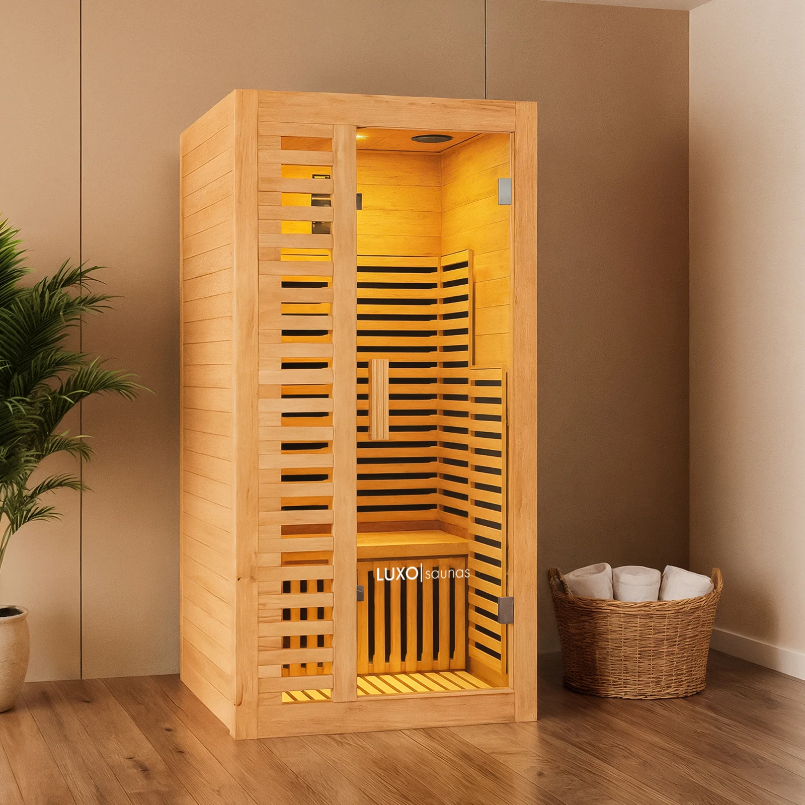 Harlow 1 Person Carbon Fibre Infrared Personal Indoor Sauna - Image 2