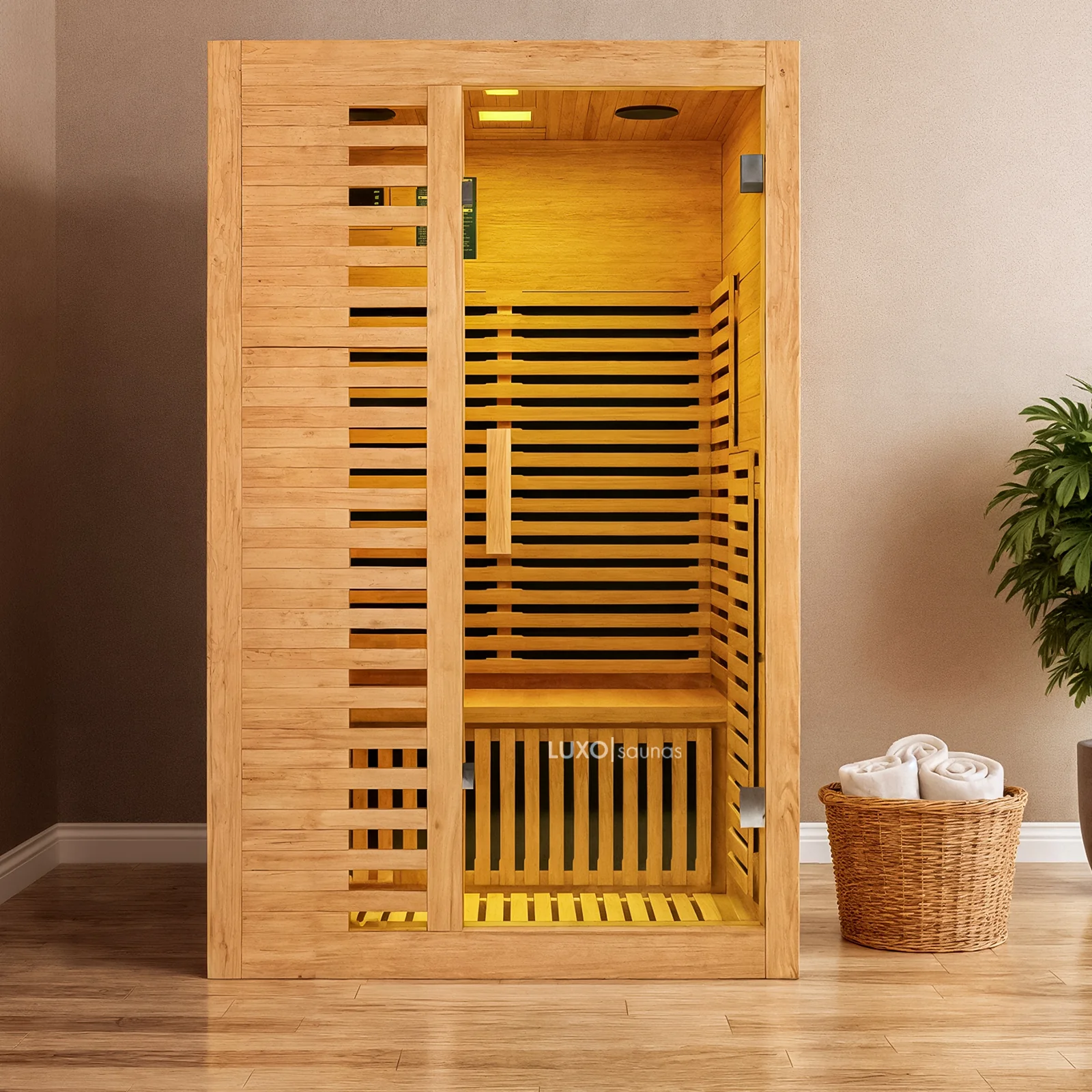 Harlow 2 Person Carbon Fibre Infrared Personal Indoor Sauna - Image 2