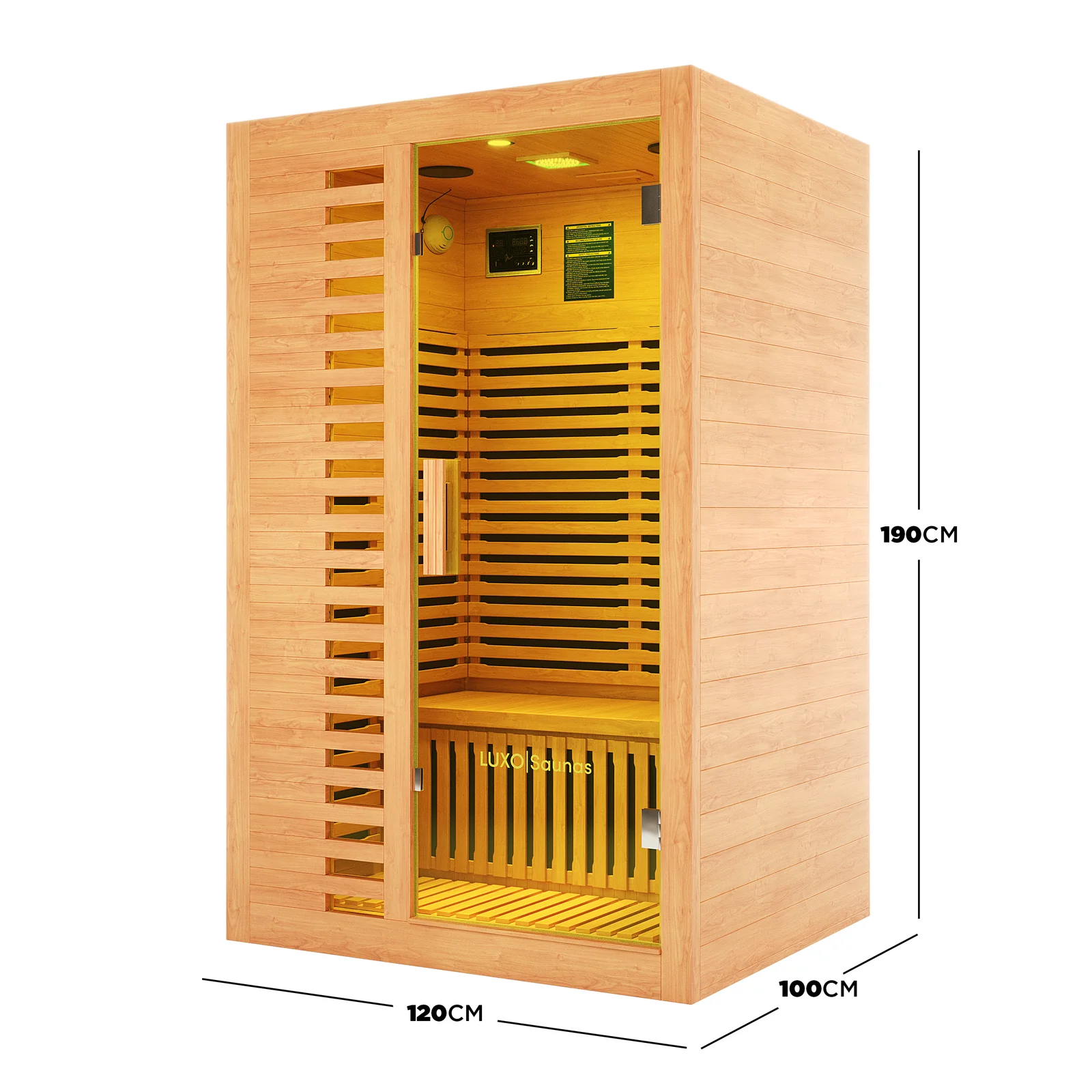 Harlow 2 Person Carbon Fibre Infrared Personal Indoor Sauna - Image 3