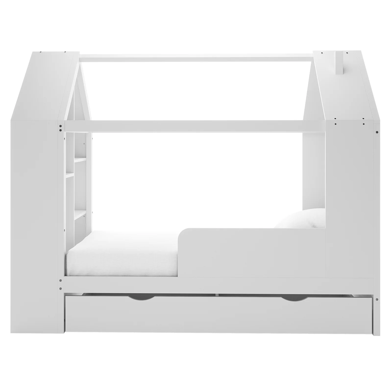 Haron Single Cubby House Bed Storage in White - Image 4