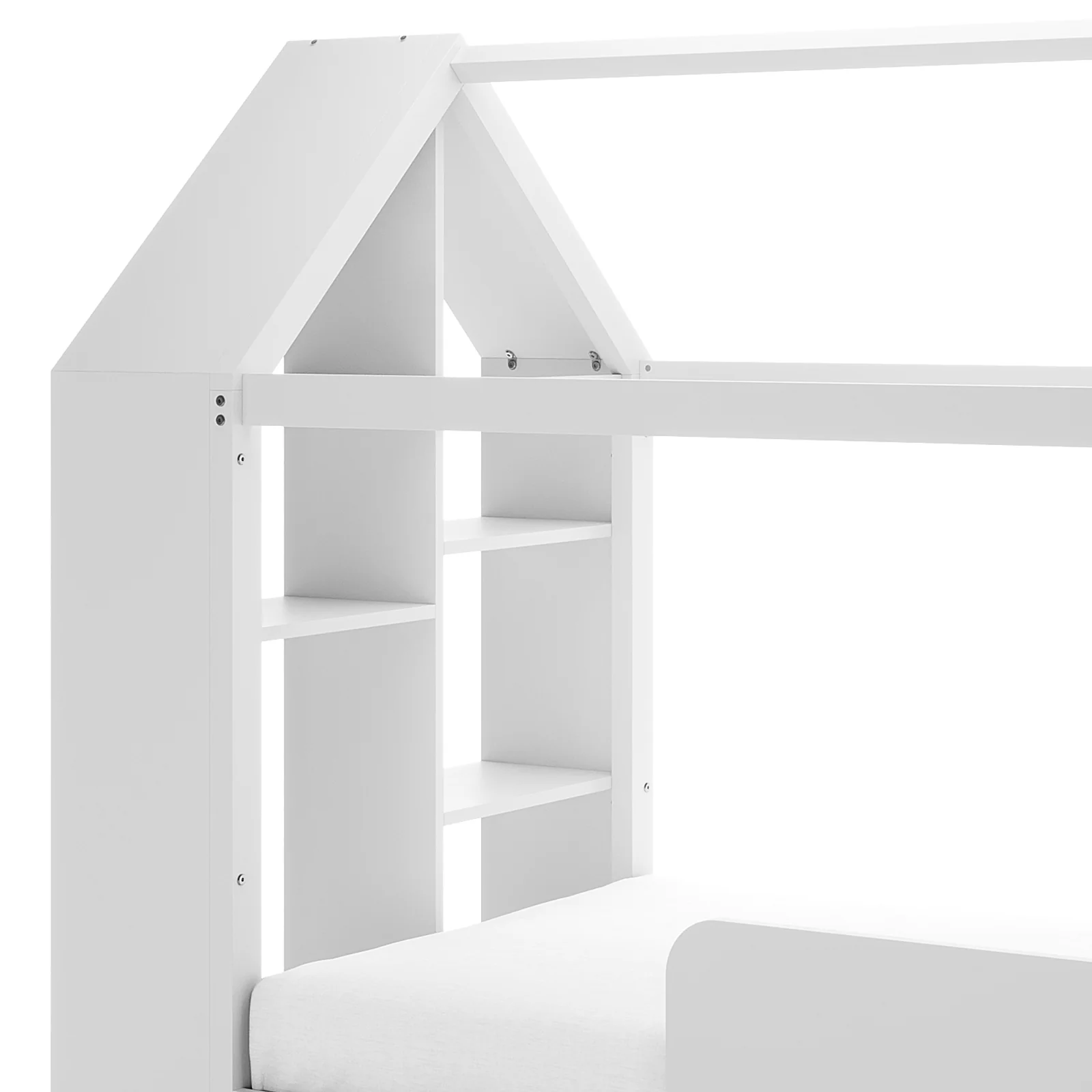 Haron Single Cubby House Bed Storage in White - Image 9