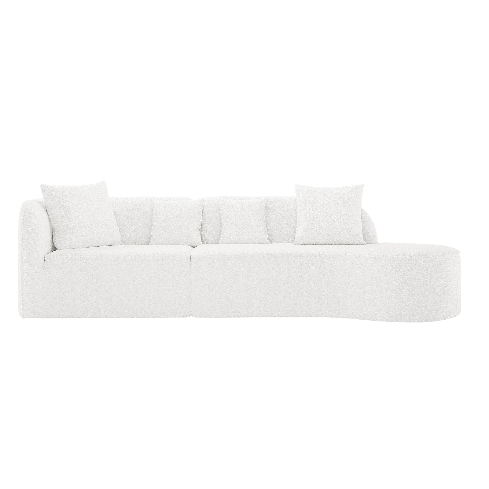 Hattie 4 Seater Boucle Sofa in Cream White