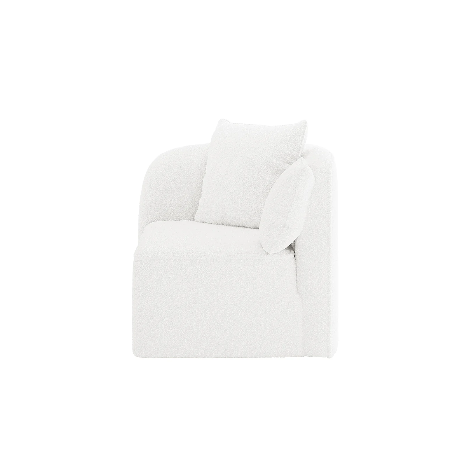 Hattie 4 Seater Boucle Sofa in Cream White - Image 8