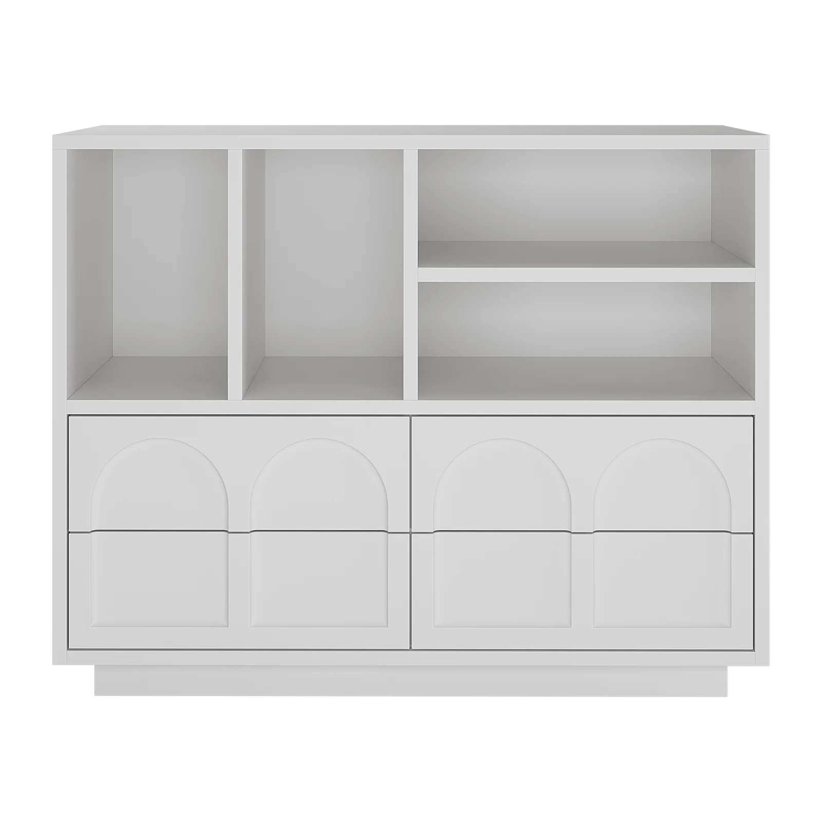Hava 100cm Arched Sideboard with Shelves in White