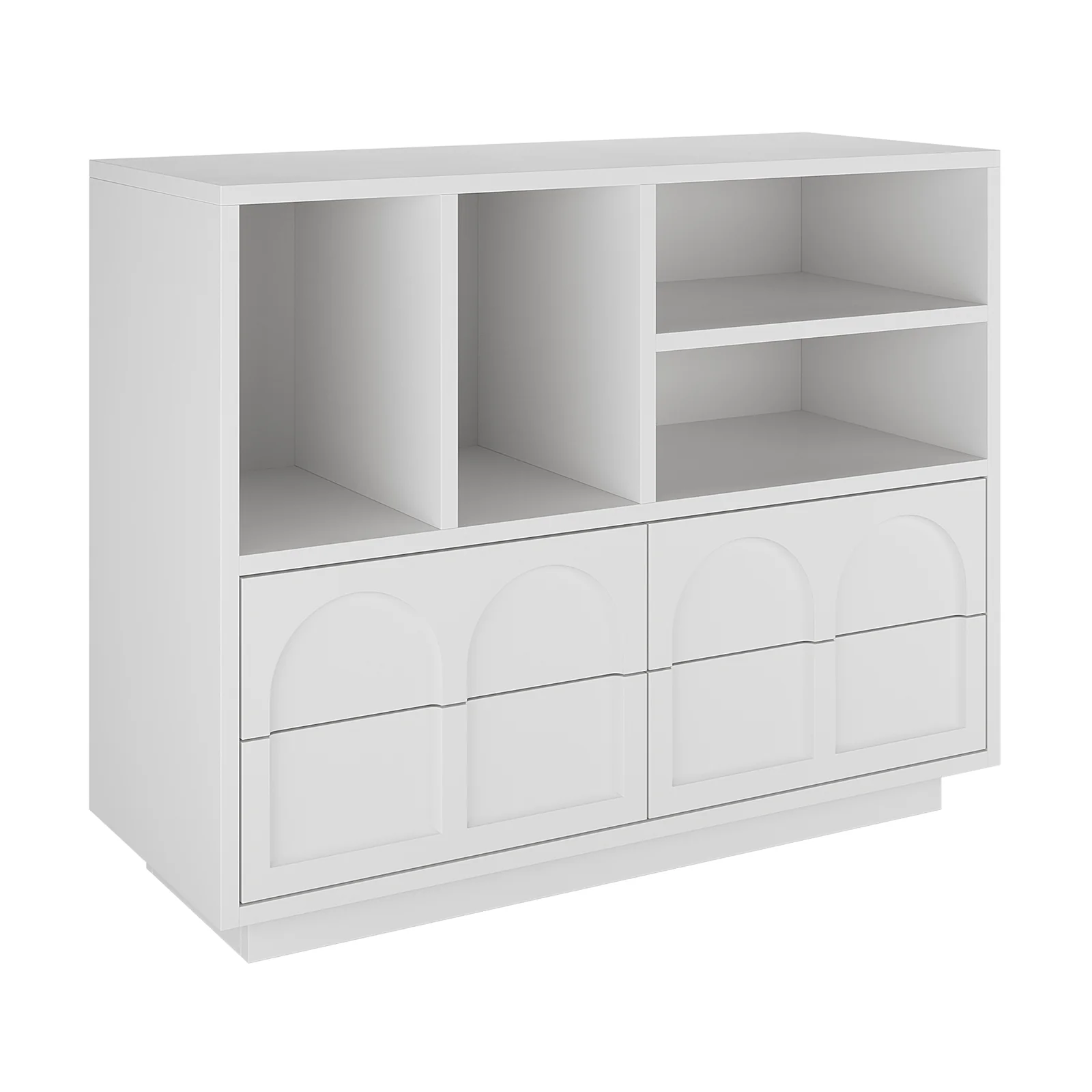 Hava 100cm Arched Sideboard with Shelves in White - Image 6