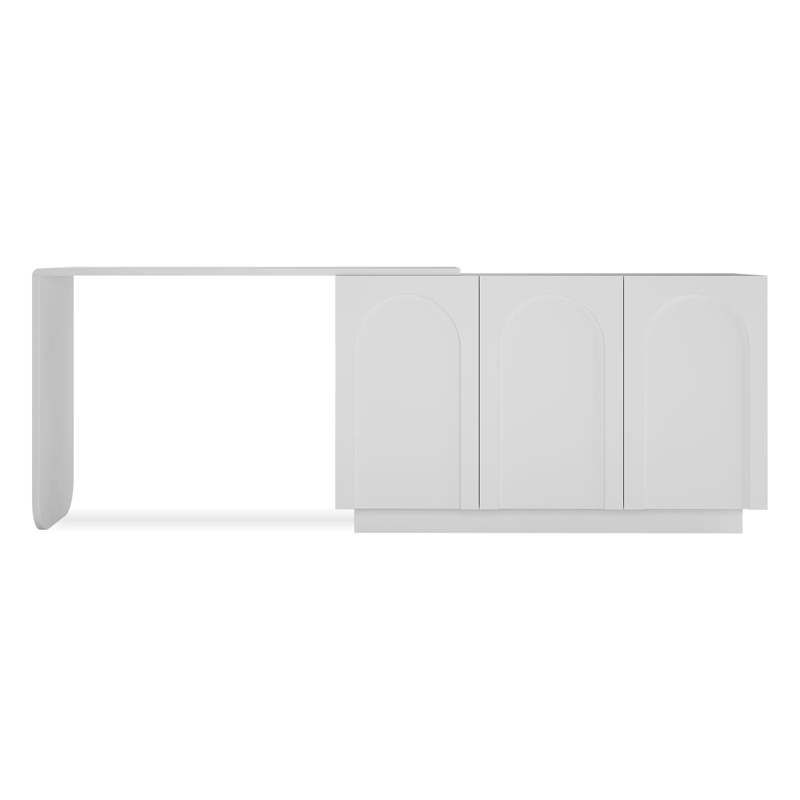 Hava 120cm Arched Extendable Sideboard Table in White