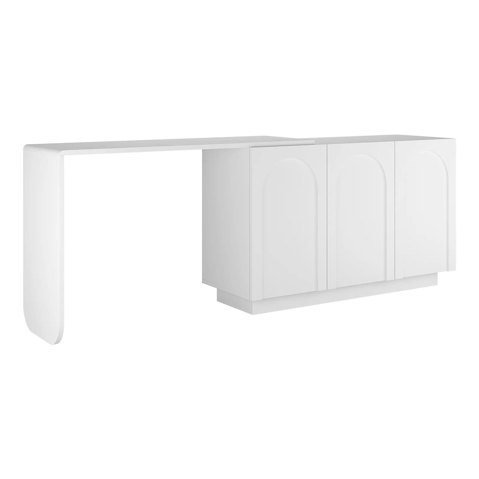 Hava 120cm Arched Extendable Sideboard Table in White - Image 5