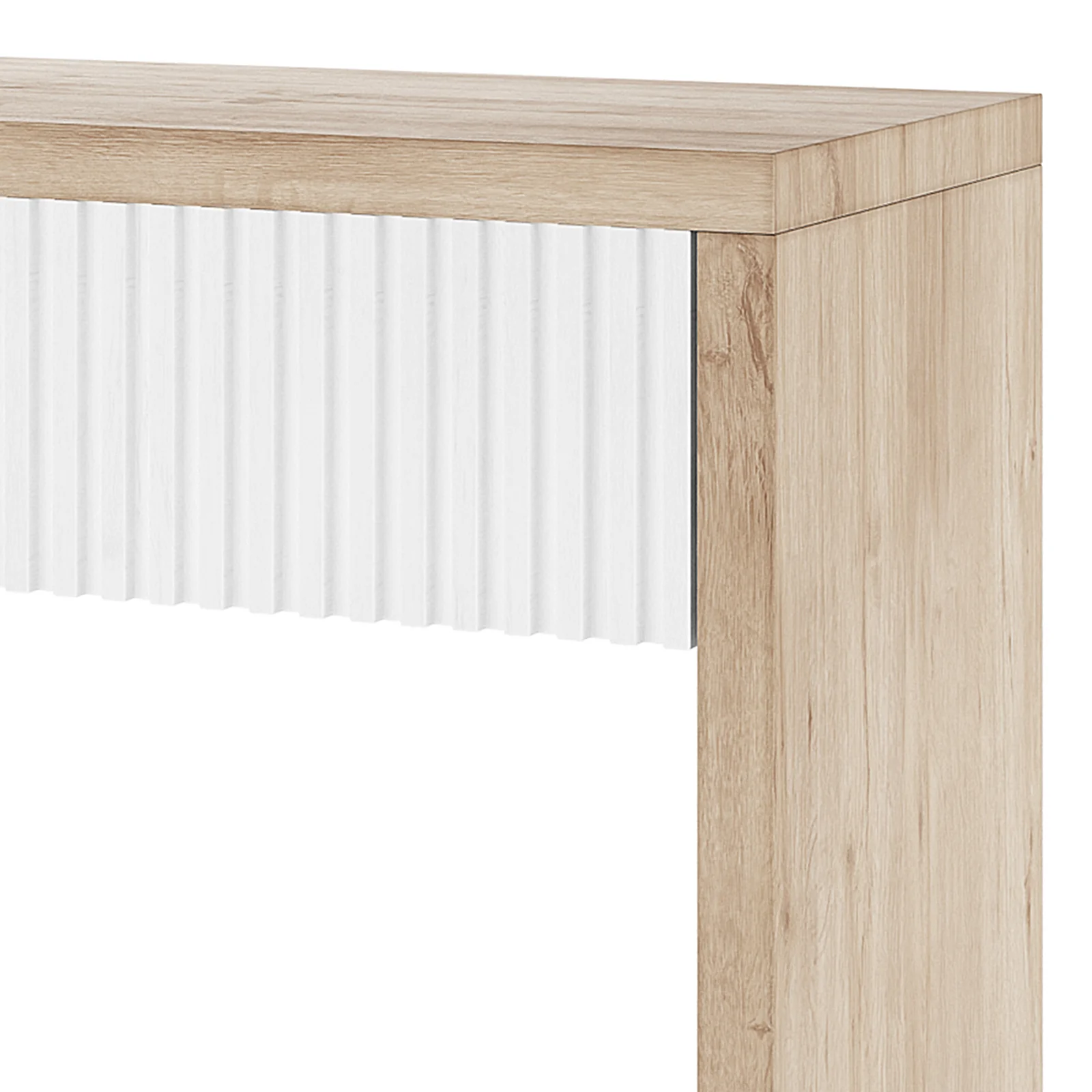 Hayden 120cm Fluted Hallway Table with Storage in Natural - Image 8