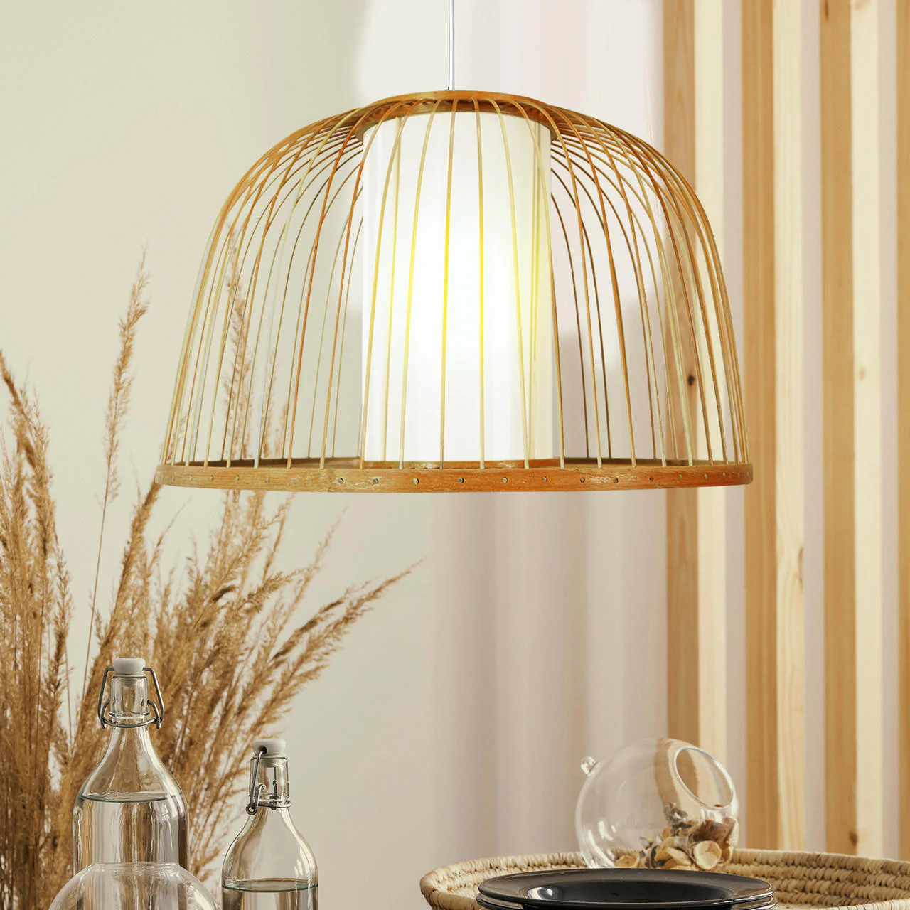 Hayley 40cm Bamboo Lamp Shade in Natural - Image 2