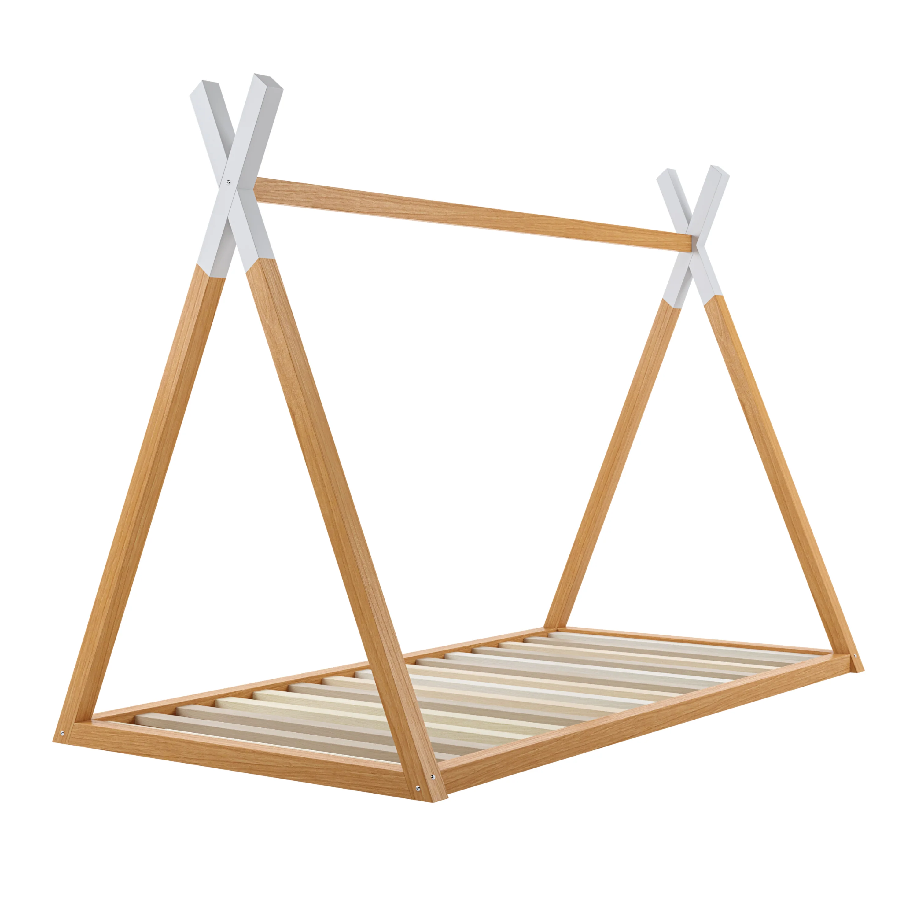 Helena Kids Single Solid Pine Teepee Bed Frame in Natural - Image 11