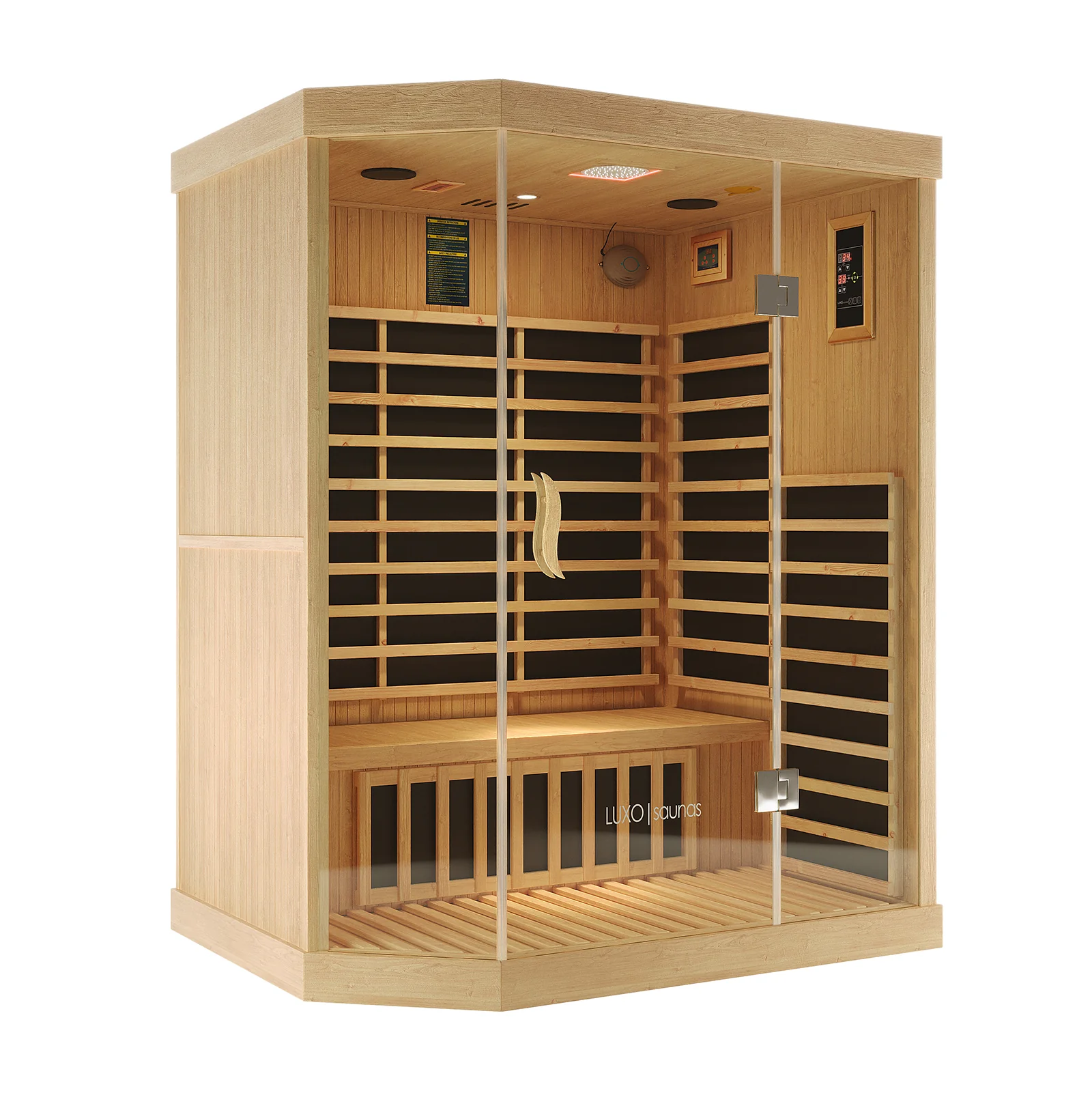 Helle 3 Person Carbon Fibre Infrared Indoor Home Sauna - Image 4