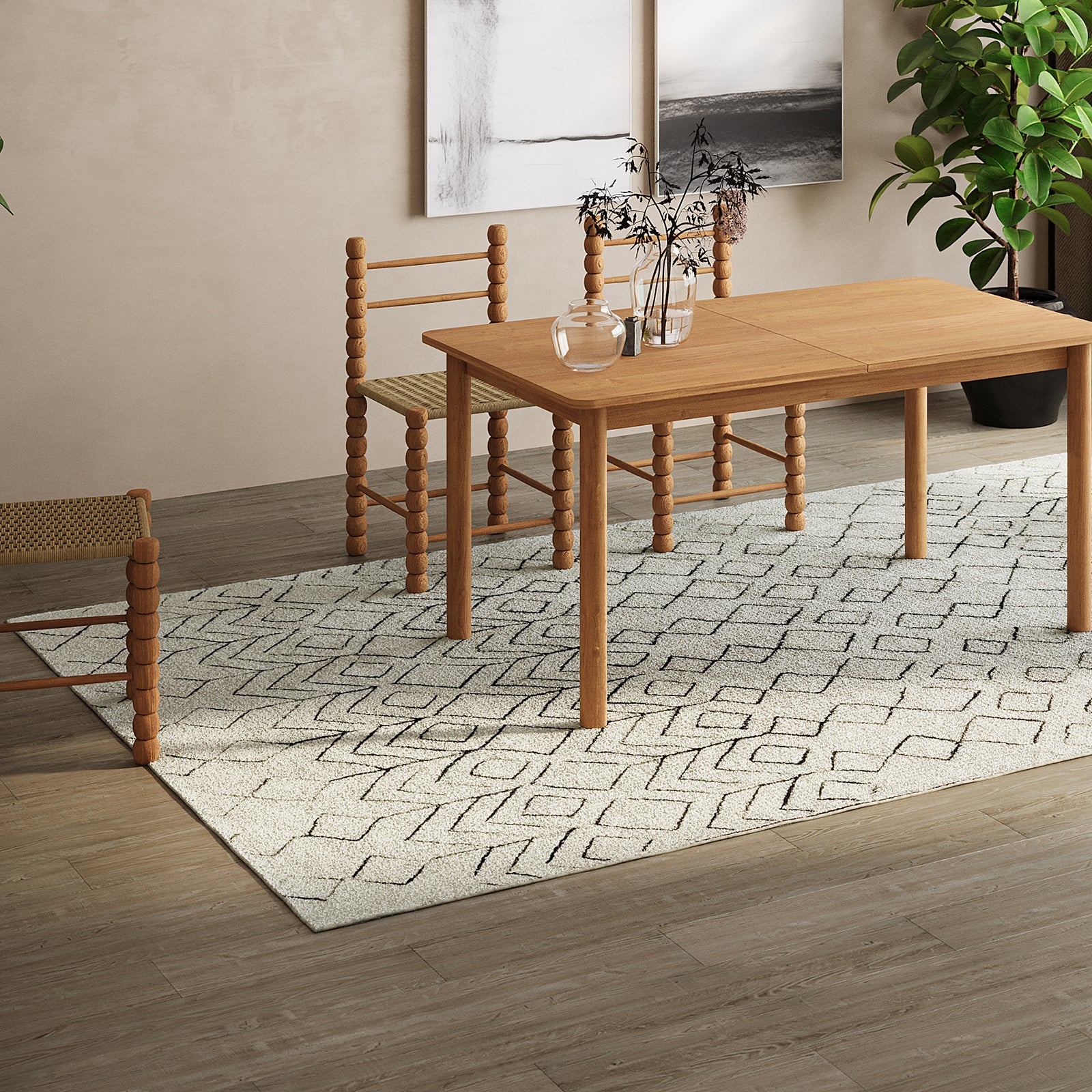 Hepirus 120x180cm Small Contemporary Printed Floor Rug - Image 2