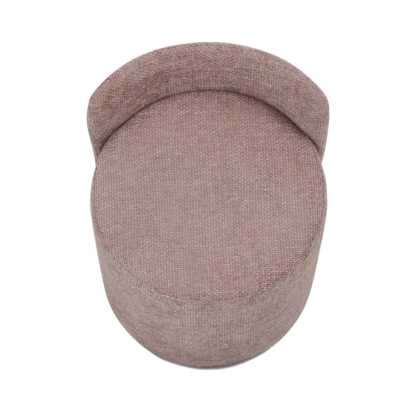 Hiboa Chenille Ottoman Stool in Light Pink - Image 11