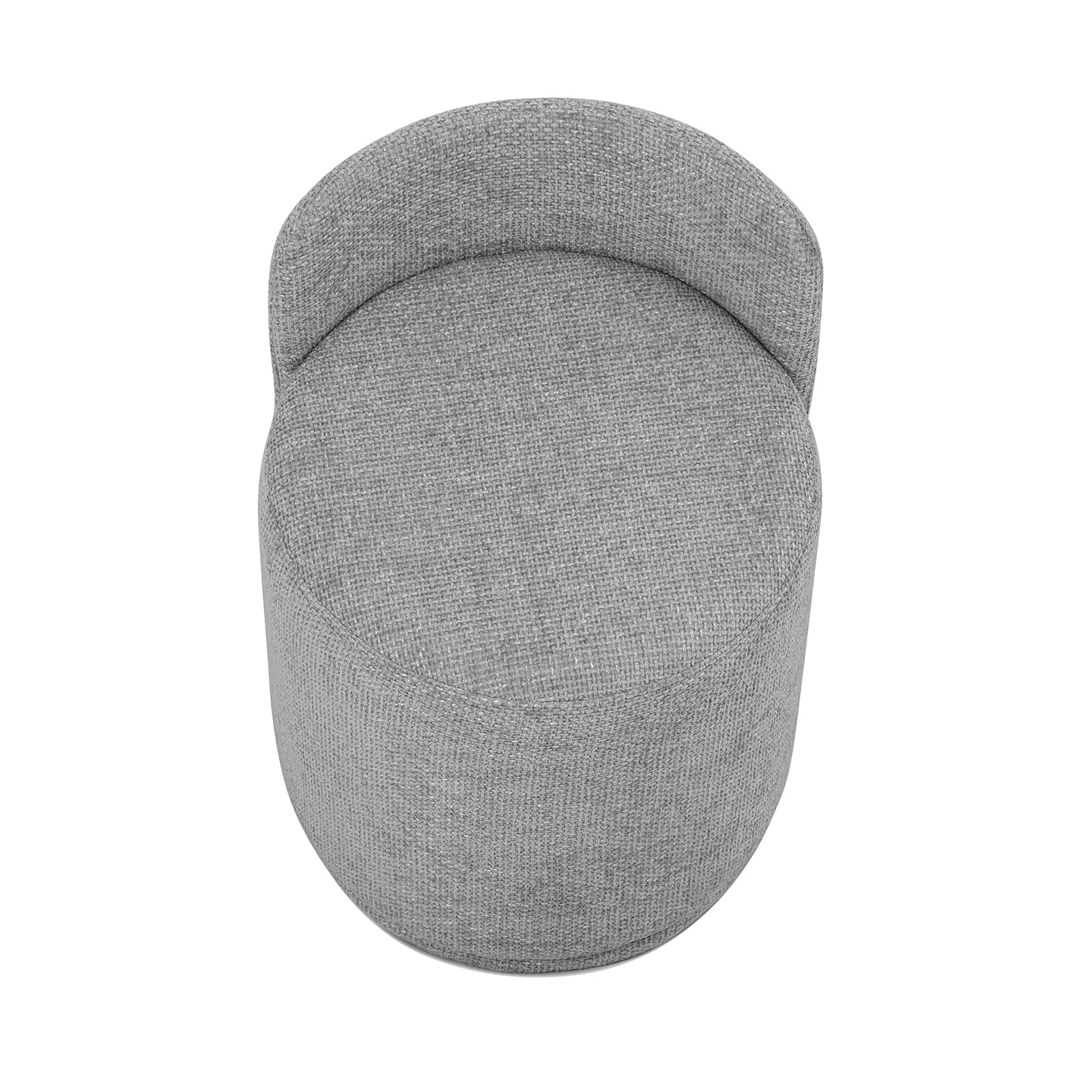 Hiboa Chenille Ottoman Stool in Warm Grey - Image 8