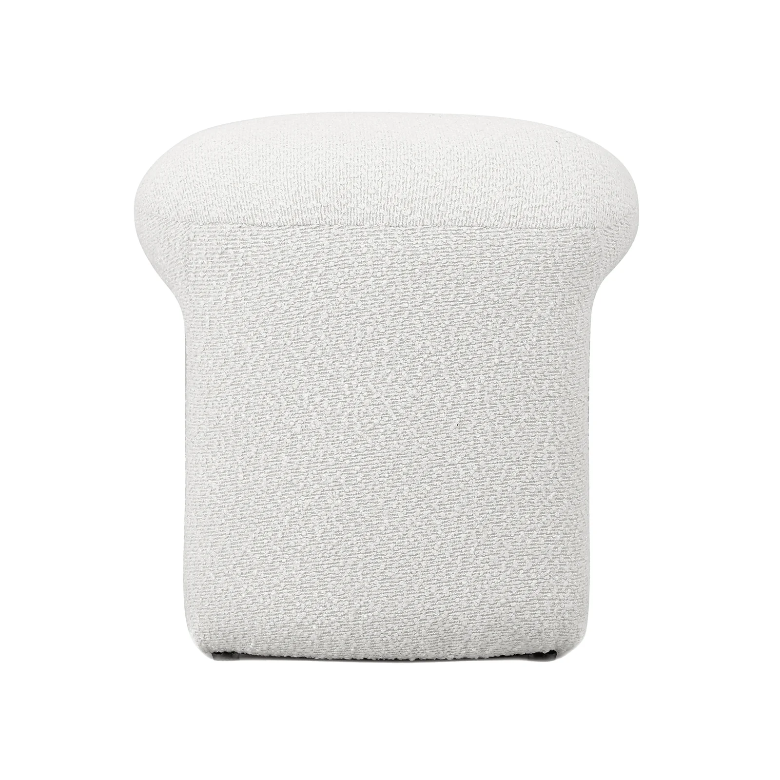 Hirokoz Boucle Ottoman Stool in Eggshell White - Image 6