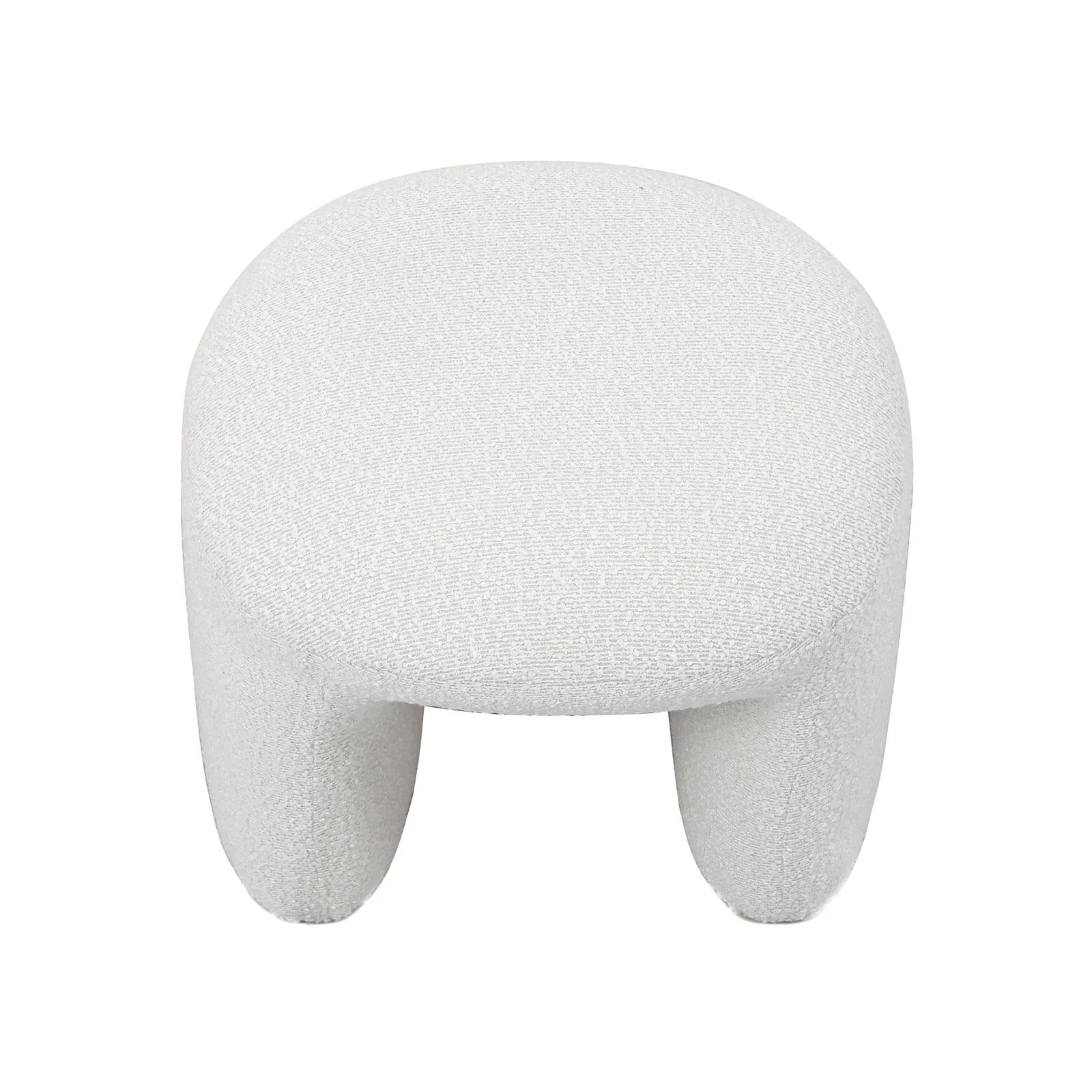 Hirokoz Boucle Ottoman Stool in Eggshell White - Image 7