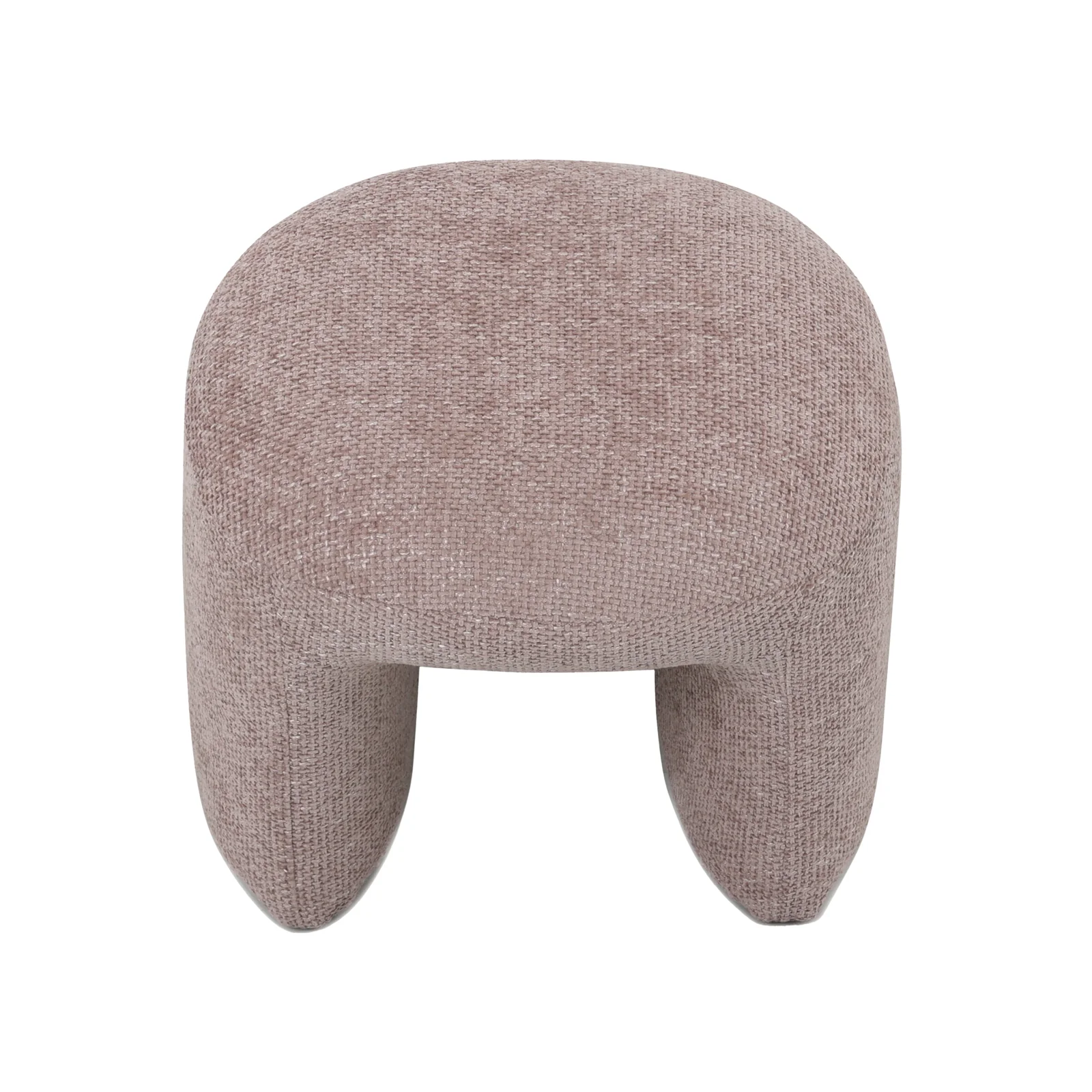 Hirokoz Chenille Ottoman Stool in Light Pink - Image 7