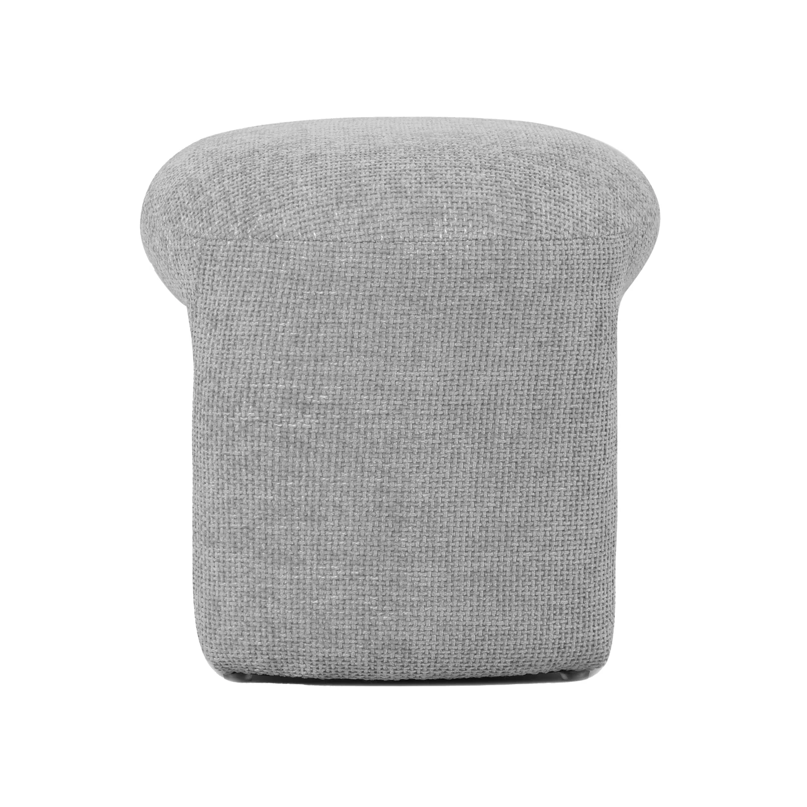 Hirokoz Chenille Ottoman Stool in Warm Grey - Image 6