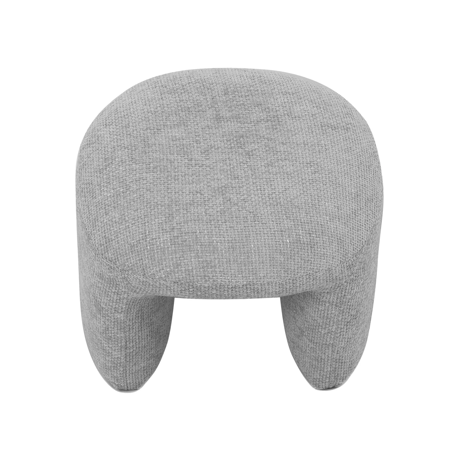 Hirokoz Chenille Ottoman Stool in Warm Grey - Image 7