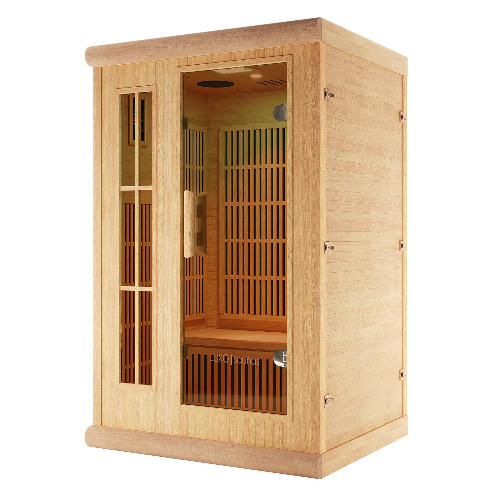 Hirsi 2 Person Carbon Fibre Infrared Indoor Home Sauna - Image 3
