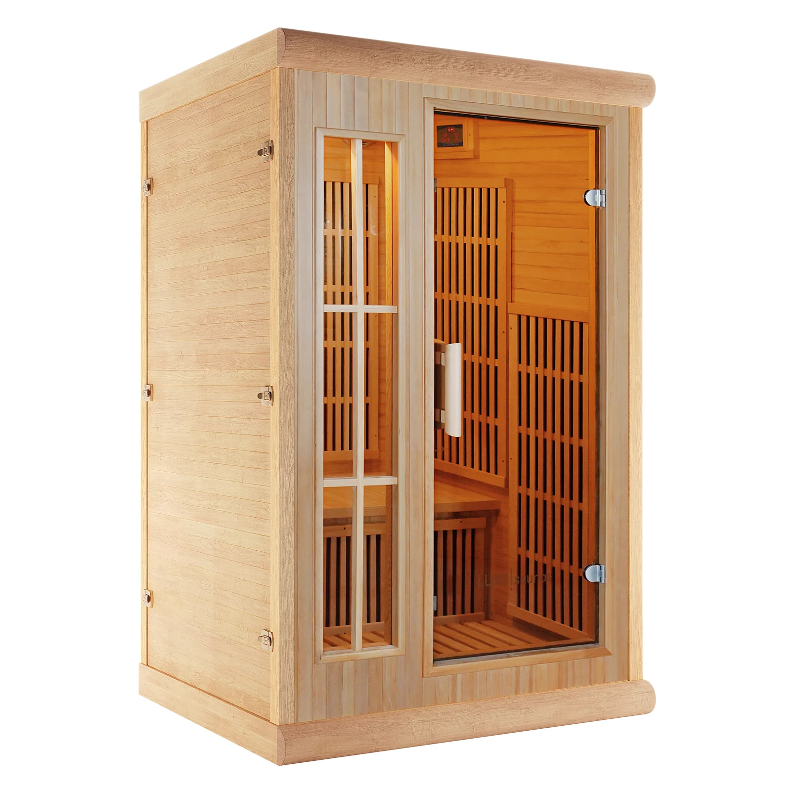Hirsi 2 Person Carbon Fibre Infrared Indoor Home Sauna - Image 5