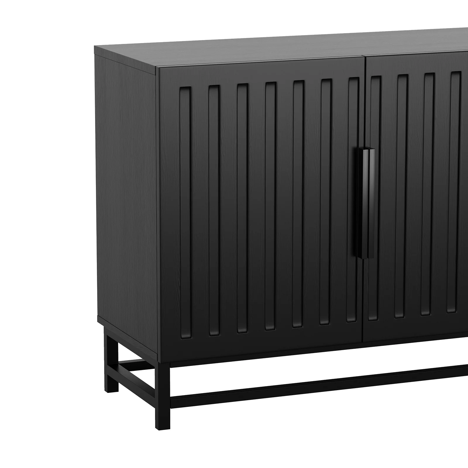 Holly 180cm 4-Door Storage Buffet Sideboard in Black - Image 9