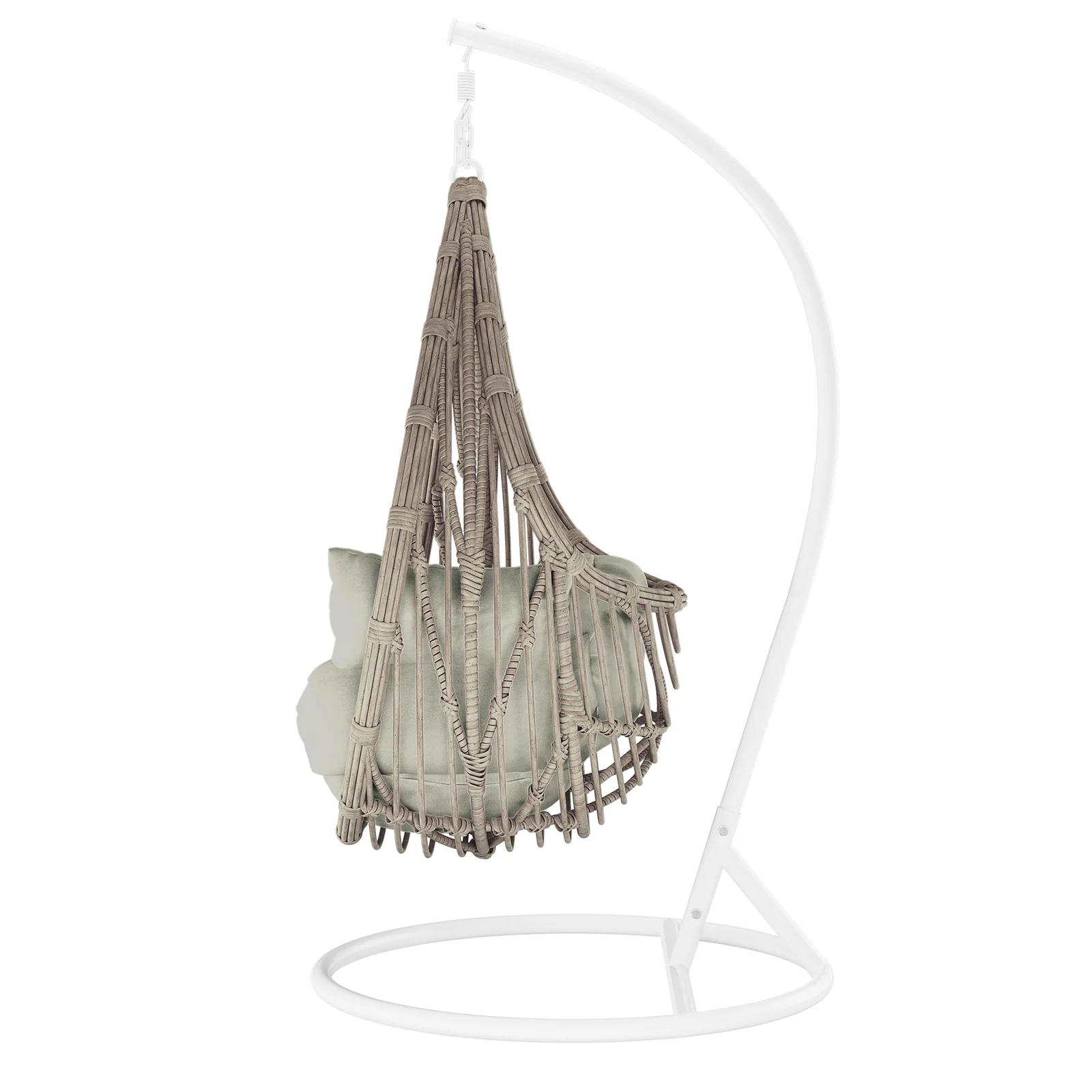 Hookipa Outdoor Rattan Egg Chair with Cushion in Sage - Image 6