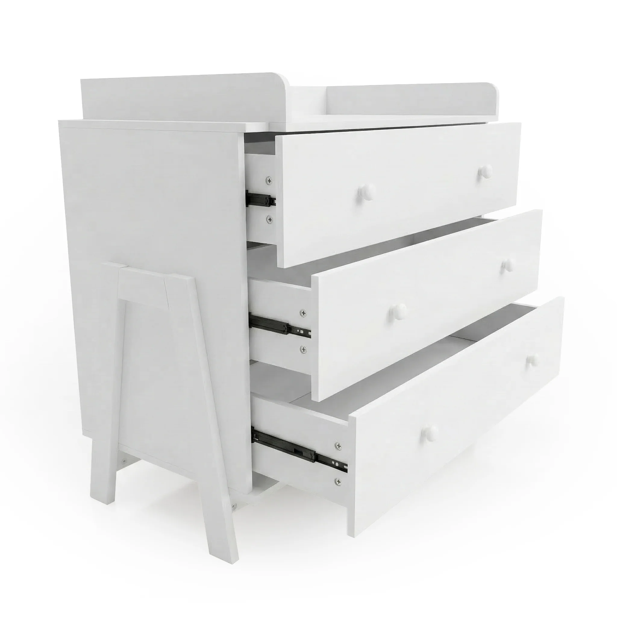 Hushly Baby Change Table with Drawers in White - Image 8
