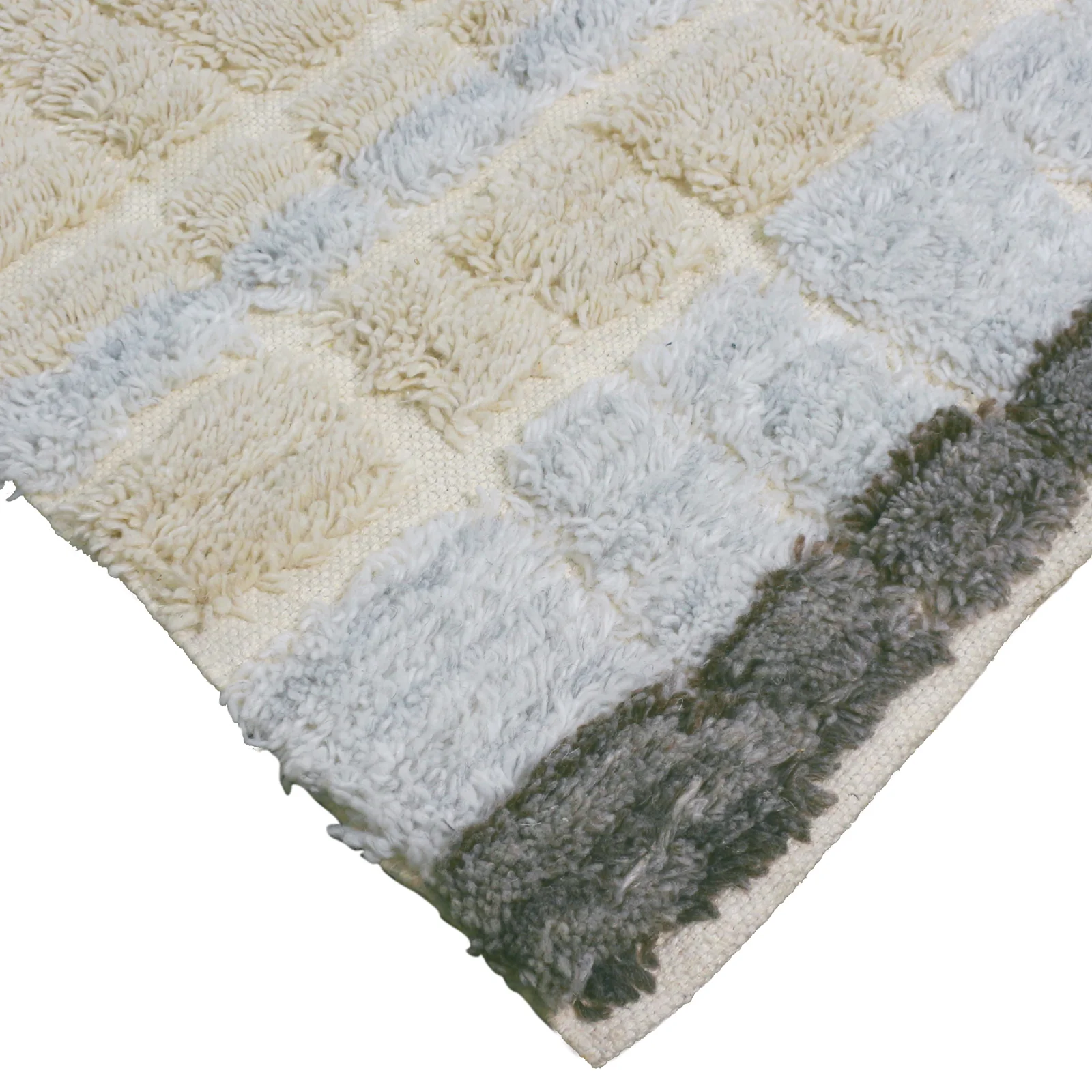 Isaac 120x180cm Abstract Wool Blend Handwoven Shag Rug - Image 5