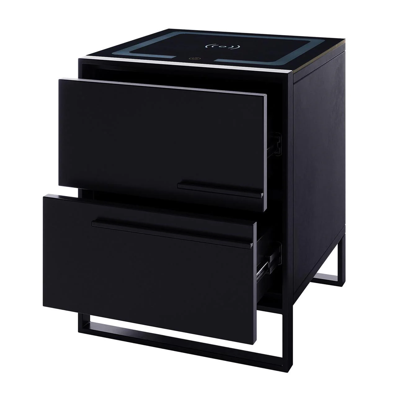 Isha Smart Bedside Table with Wireless Charger in Black - Image 7