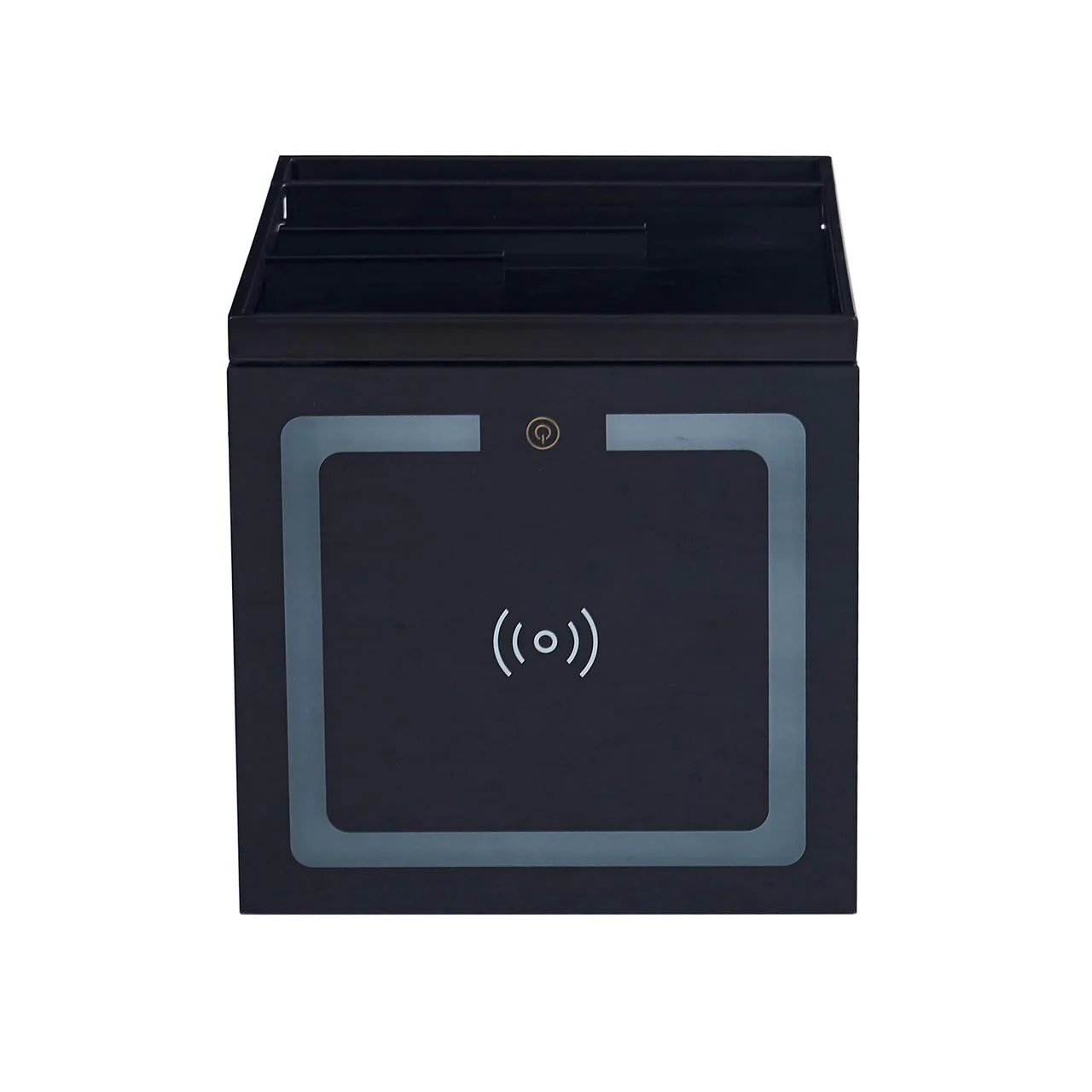 Isha Smart Bedside Table with Wireless Charger in Black - Image 9