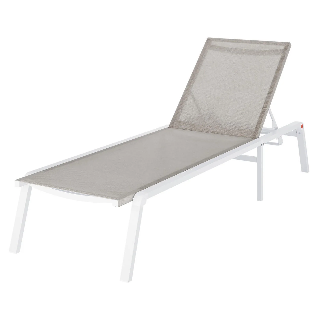 Jabari Outdoor Sun Lounger with Cushion in Warm Grey - Image 8