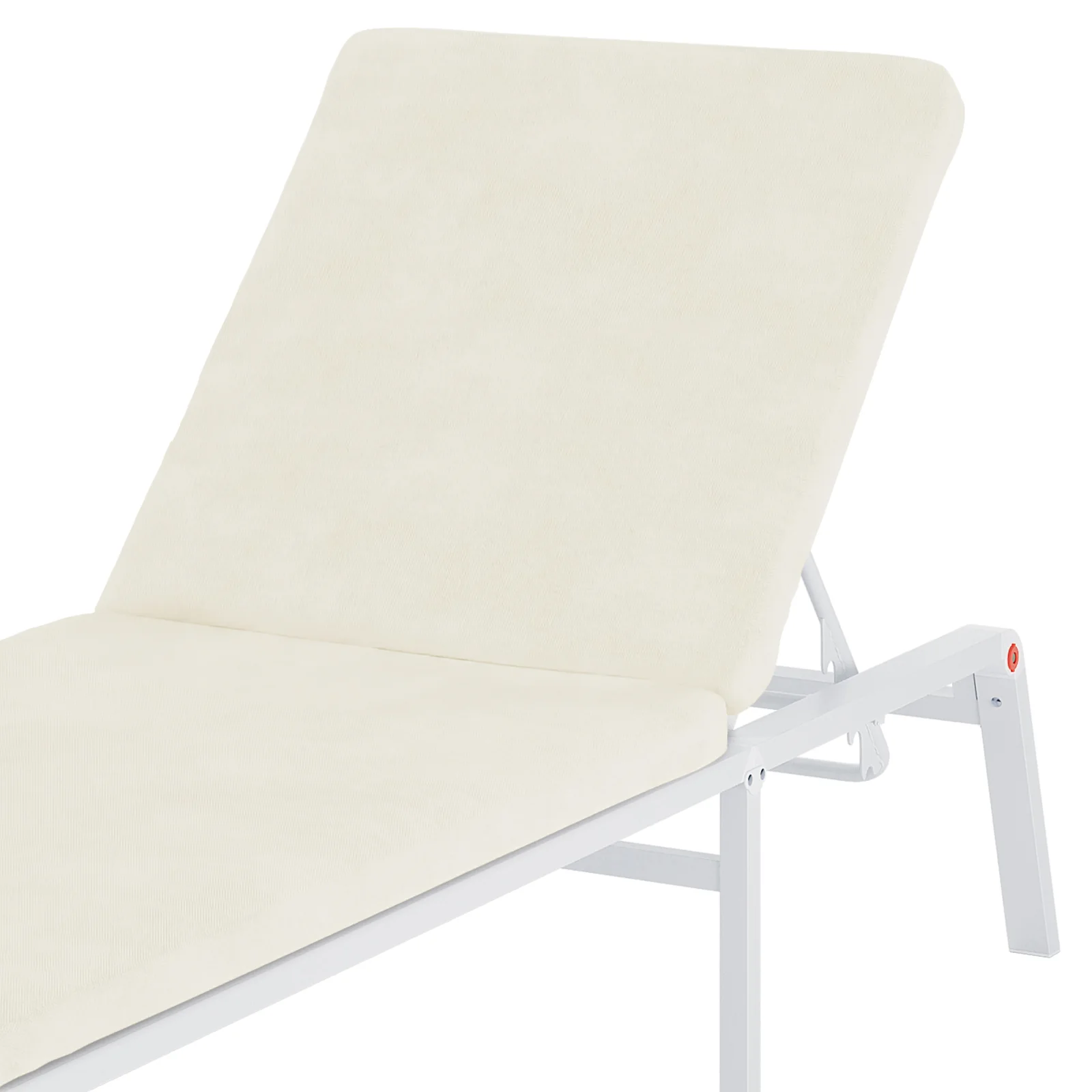 Jabari Outdoor Sun Loungers with Cushions Set of 2 in Cream White - Image 10