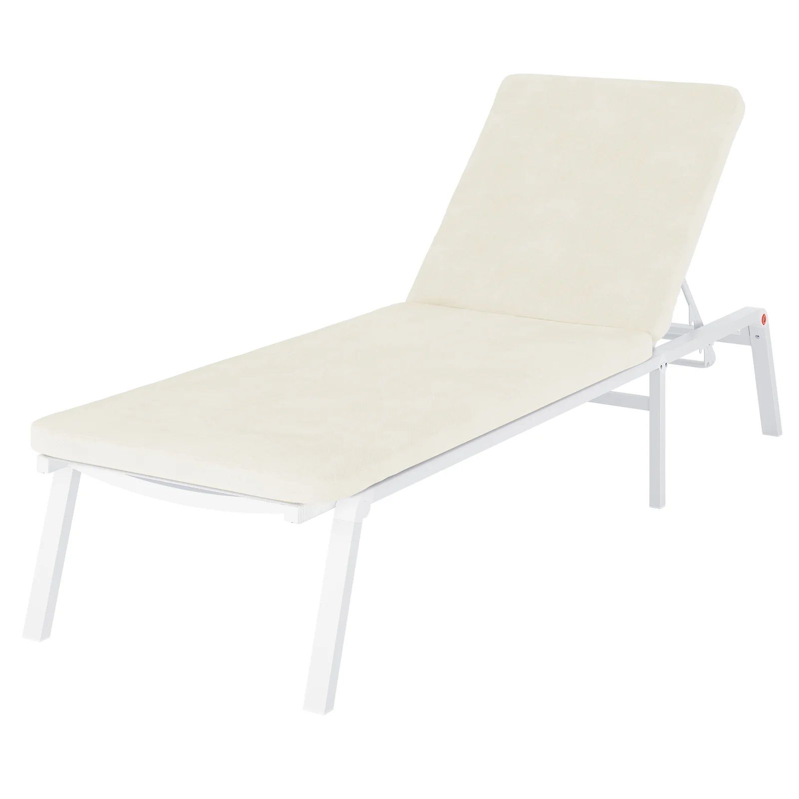 Jabari Outdoor Sun Loungers with Cushions Set of 2 in Cream White - Image 5