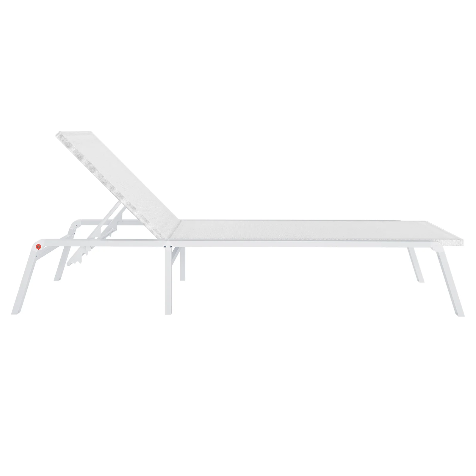 Jabari Textilene Aluminium Outdoor Sunbed in Cream White - Image 6
