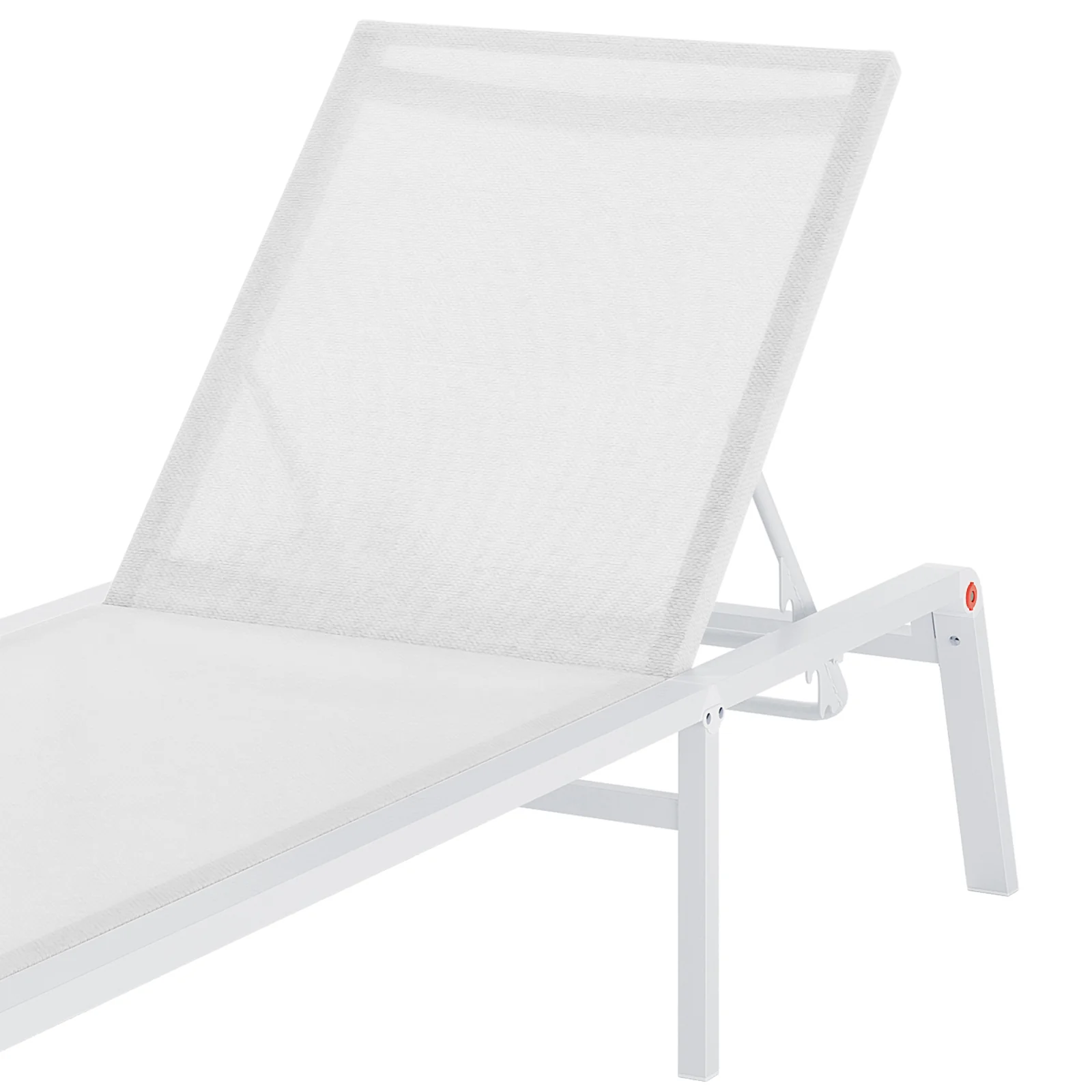 Jabari Textilene Aluminium Outdoor Sunbed in Cream White - Image 7