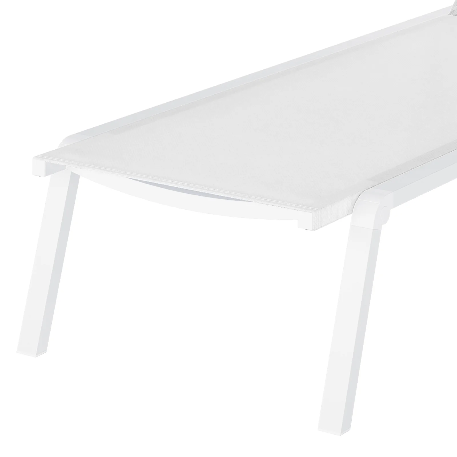 Jabari Textilene Aluminium Outdoor Sunbed in Cream White - Image 8