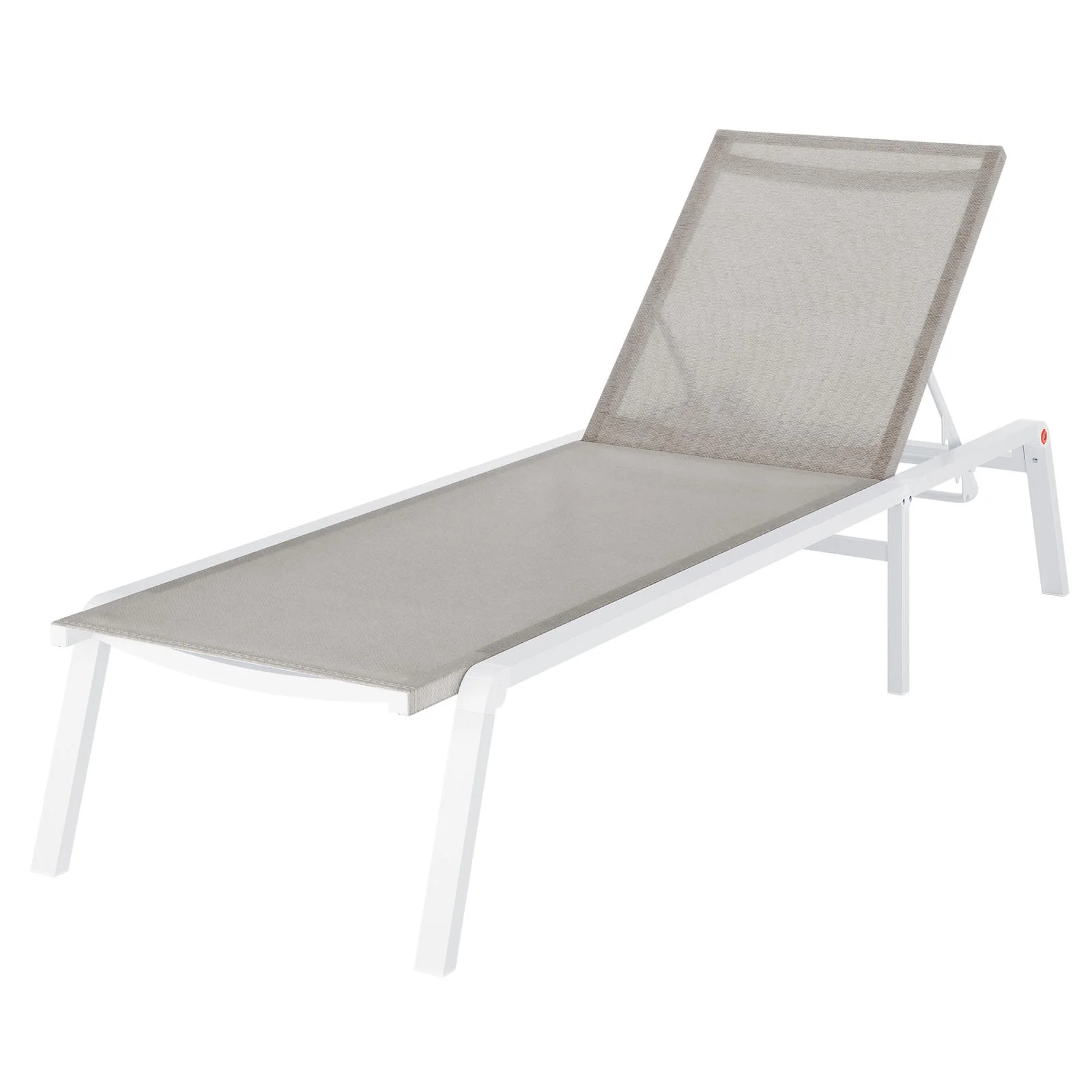 Jabari Textilene Aluminium Outdoor Sunbed in Light Grey