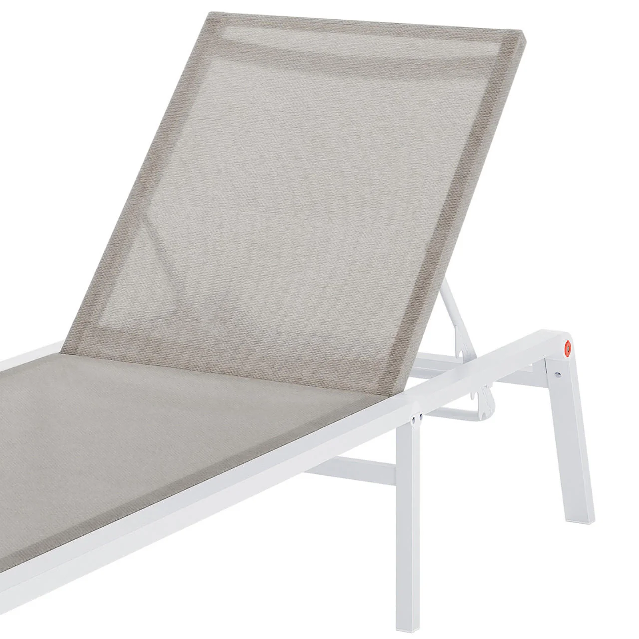 Jabari Textilene Aluminium Sunbed Set of 2 in Light Grey - Image 8