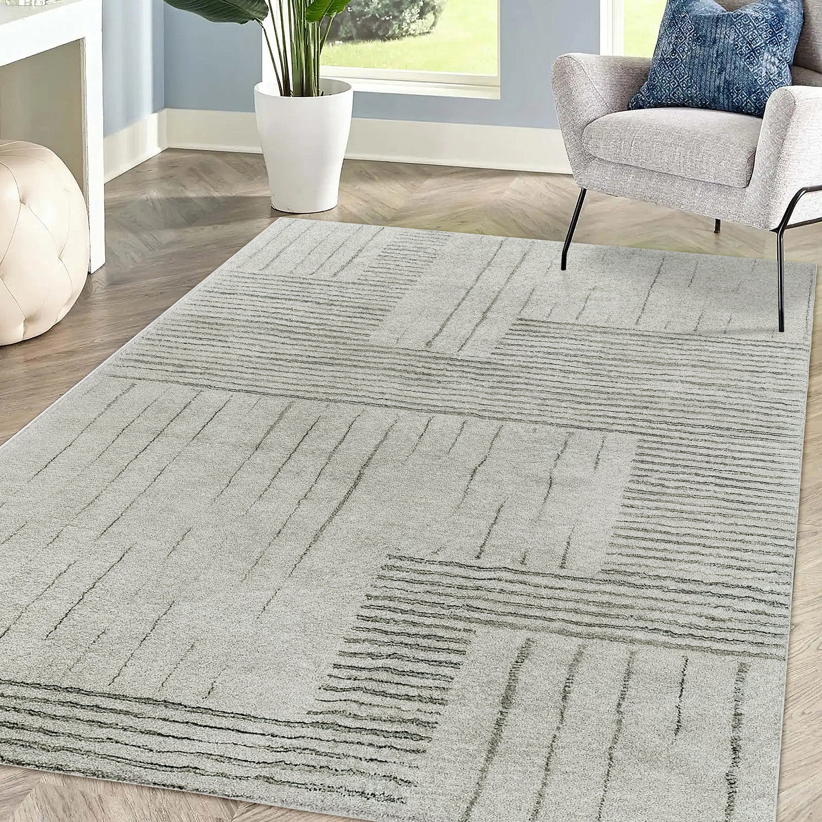 Jabeza 160x230cm Soft Contemporary Printed Indoor Floor Rug - Image 3