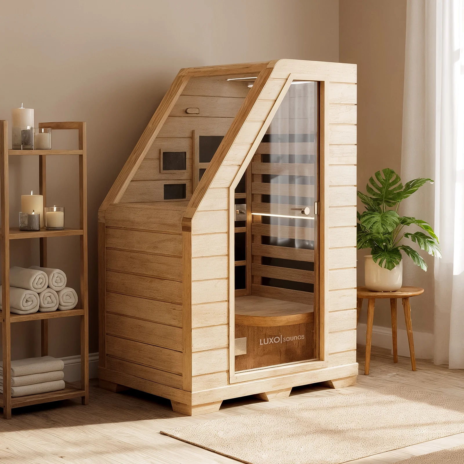 Jarli 1 Person Portable Compact Infrared Indoor Home Sauna - Image 2